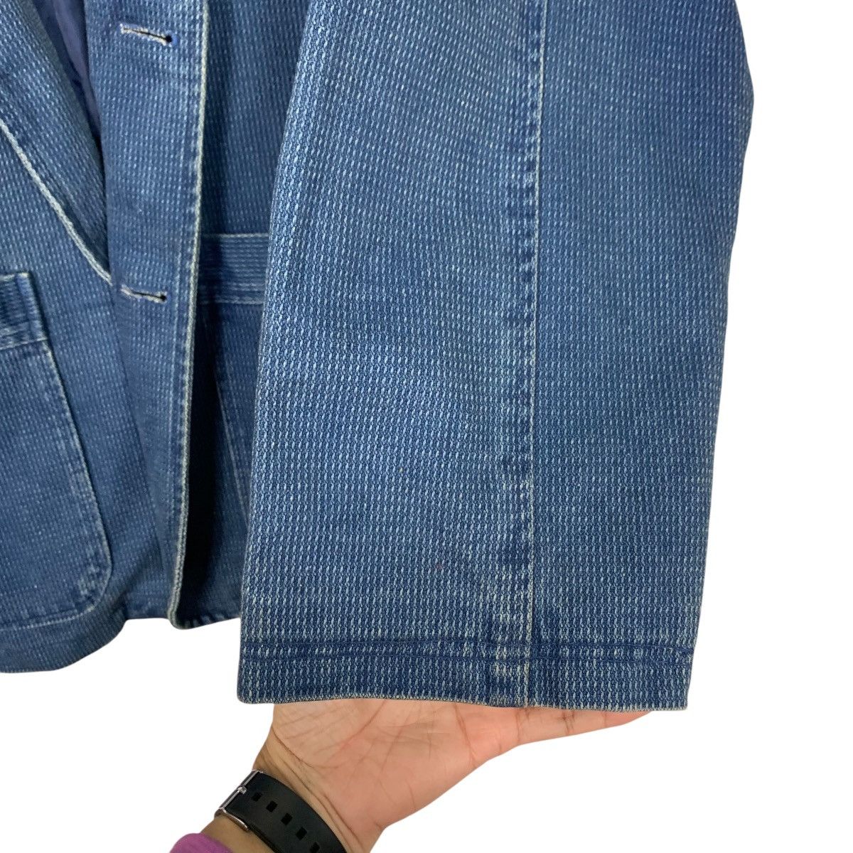 Vintage 90's F.CONCEPT Blue Indigo Blazer Casual Jacket #2741-C123 Size US M / EU 48-50 / 2 - 7 Thumbnail