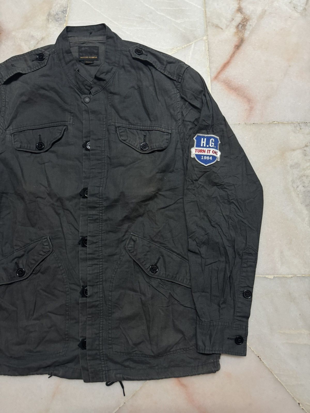 Hysteric Glamour 90s SAMPLE💥HYSTERIC GLAMOUR SHIRT MULTIPOCKET DISTRESS FADE Size US M / EU 48-50 / 2 - 4 Thumbnail