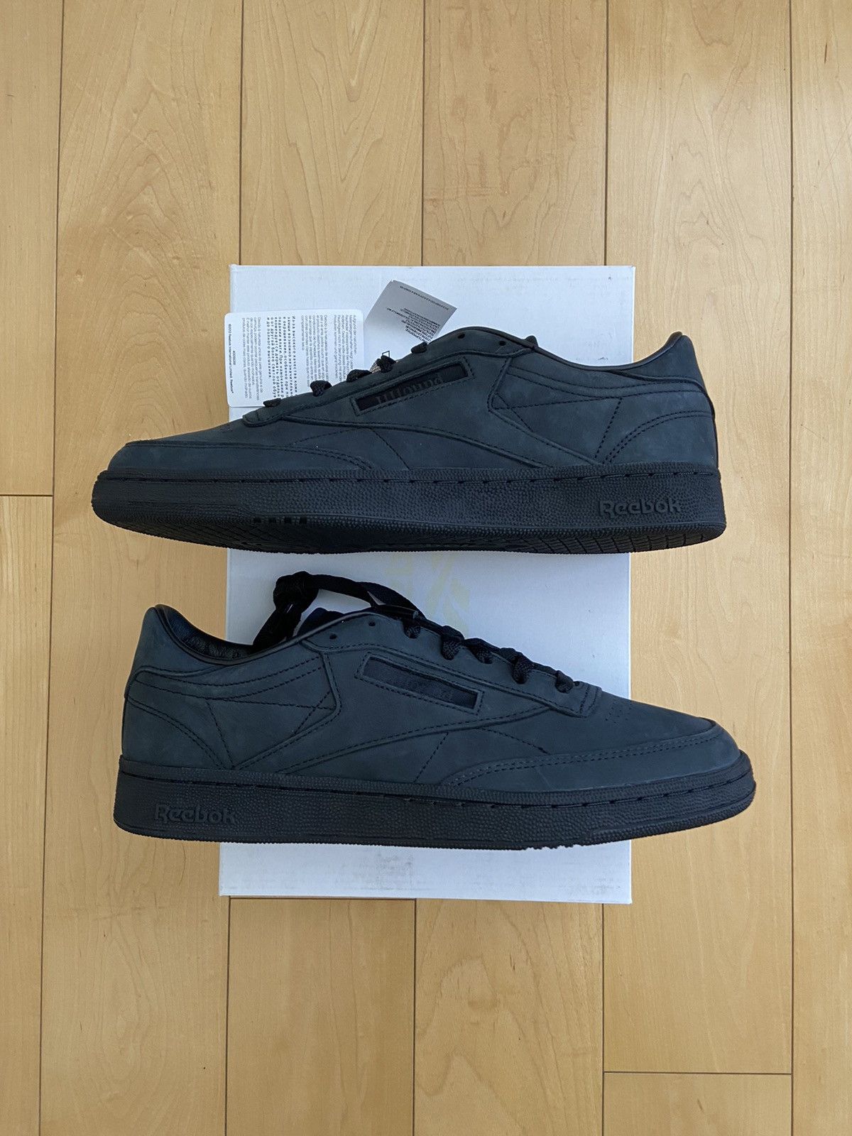 Reebok JJJJound x Reebok Club C 85 Nubuck Core Black | Grailed