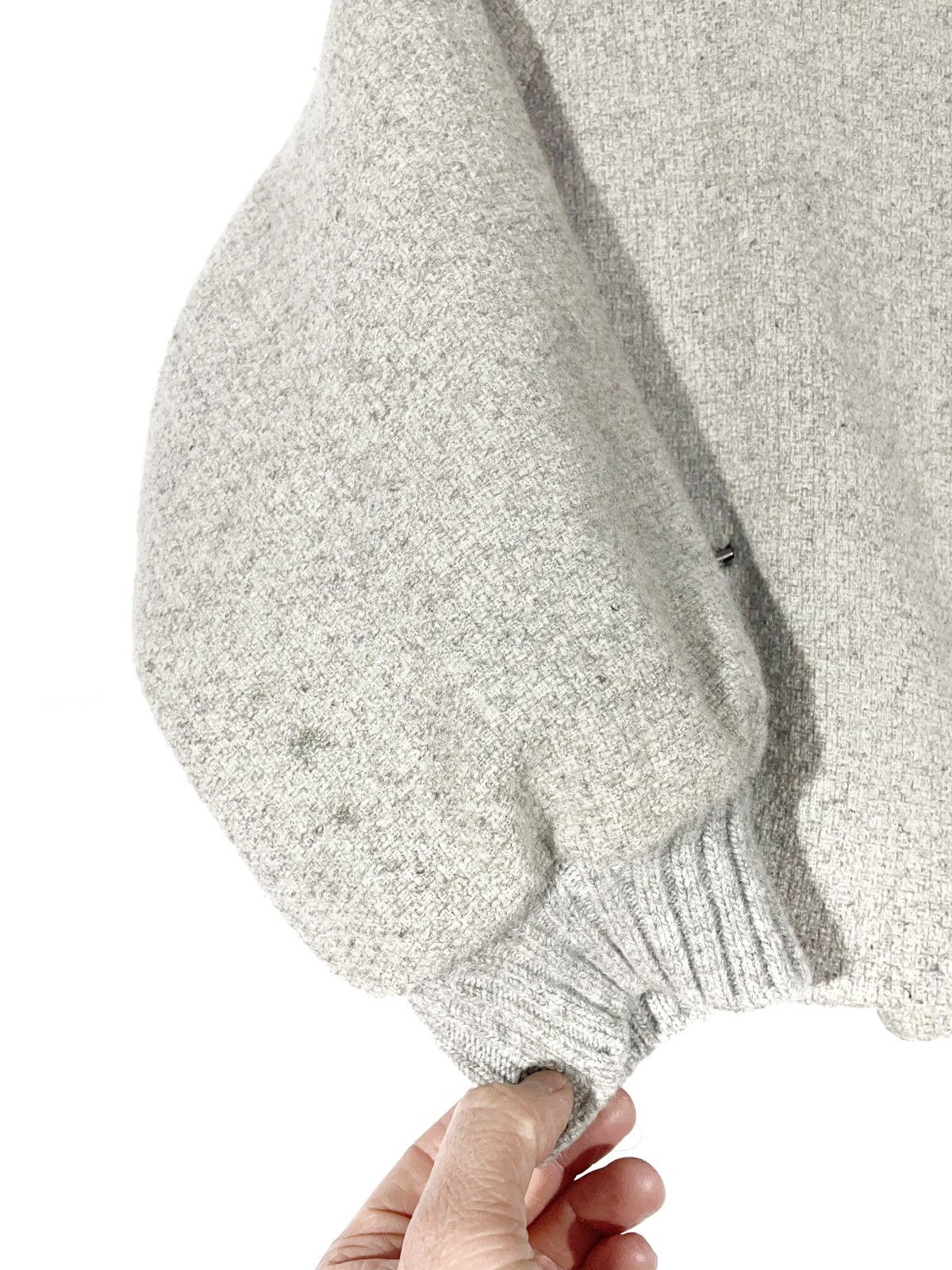 Chloe × Designer Chloe Bomber Wool Gray Jacket Made in France Junior Size XXS / US 00 / IT 34 - 7 Thumbnail