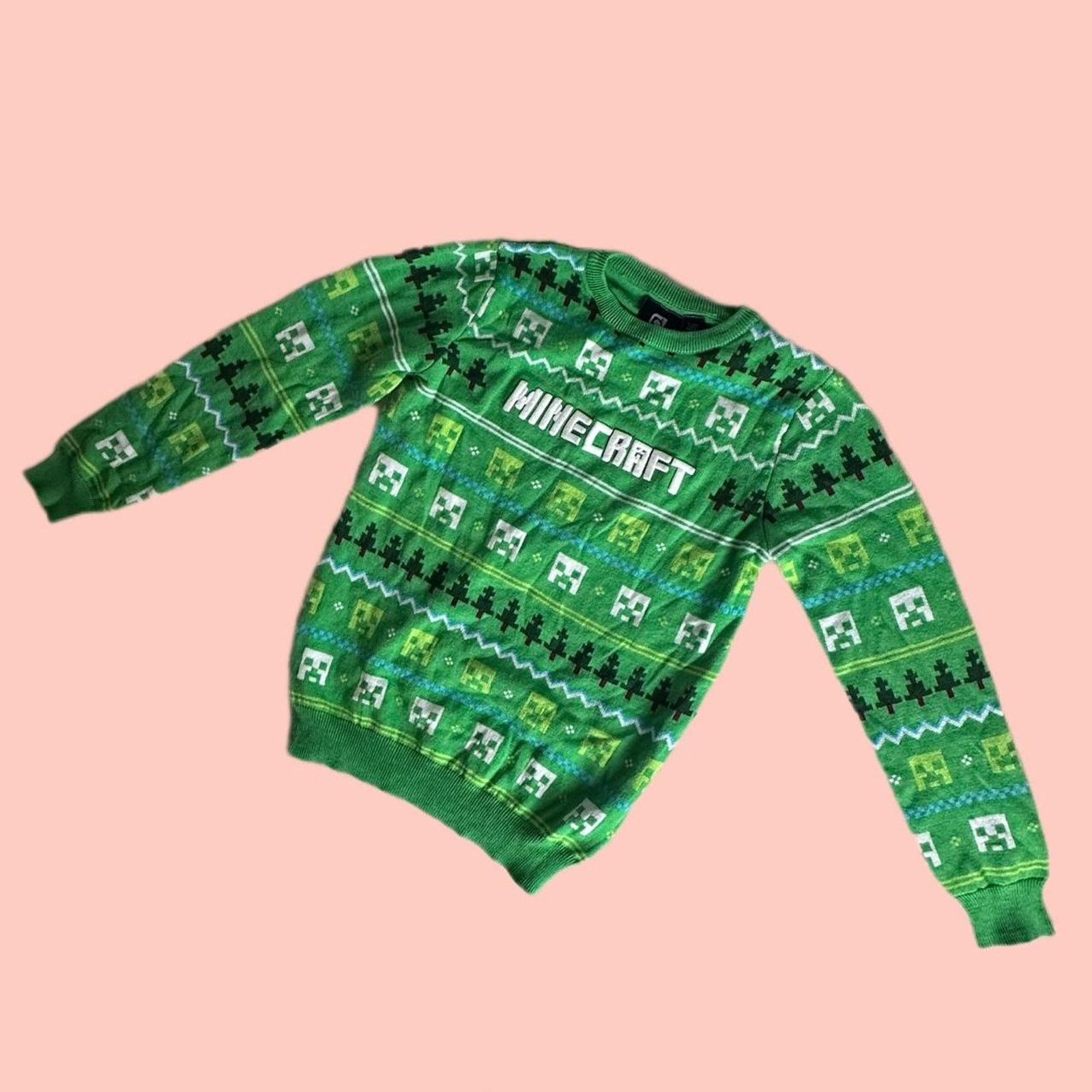 Other Mojang Minecraft Sweater Jumper 158cm Long Sleeve Gaming Size US XL / EU 56 / 4 - 1 Thumbnail