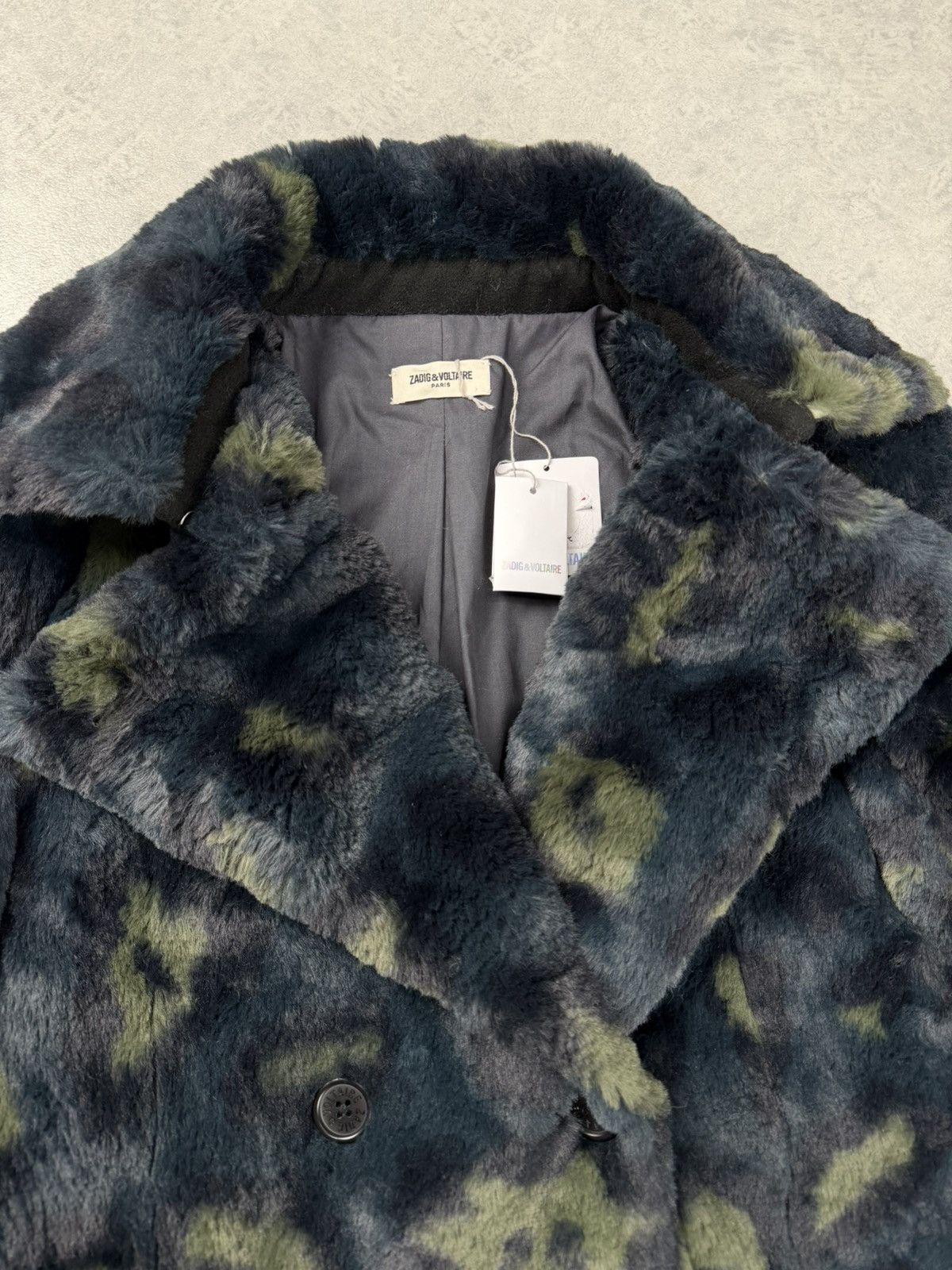 Zadig & Voltaire Zadig & Voltaire Miles Leo Leopard Print Faux Fur Coat Size L / US 10 / IT 46 - 5 Thumbnail
