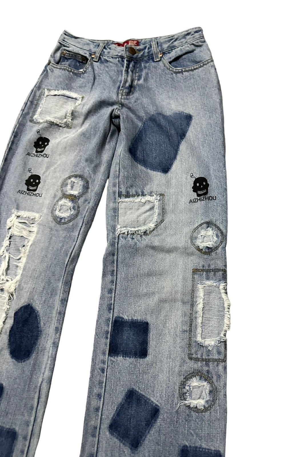Japanese Brand Aizhizhou patchwork style denim jeans Size US 26 / EU 42 - 2 Thumbnail