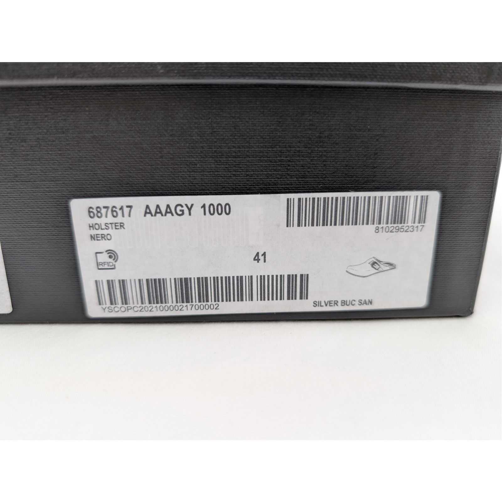 Saint Laurent Paris o1rshd1 Silver Buc San Holster Slipper Sandal in Nero Size US 8 / EU 41 - 24 Thumbnail