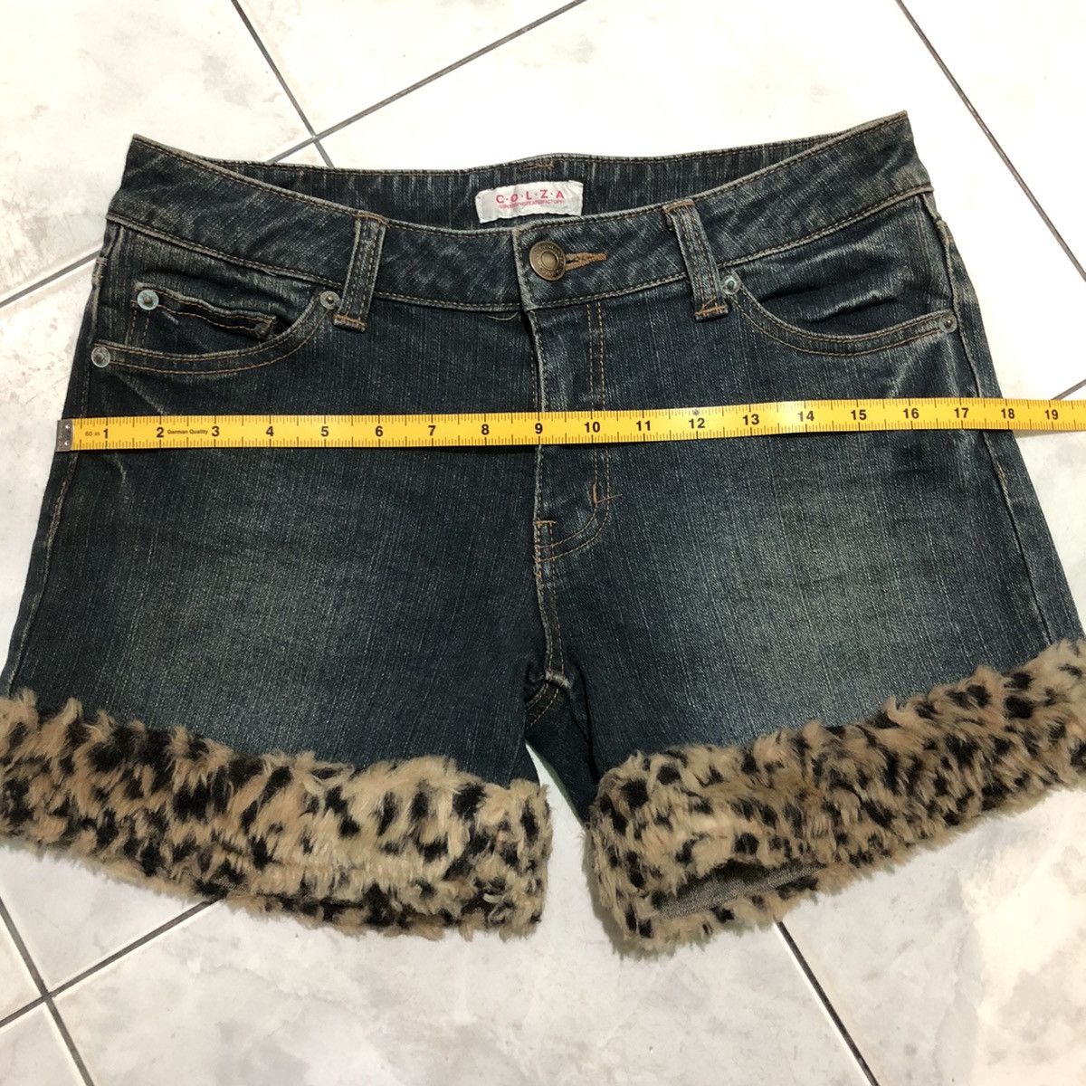 Vintage Colza Japanese Brand Y2k Leopard Fur Faux Sexy Hotpants Size 31" - 17 Thumbnail