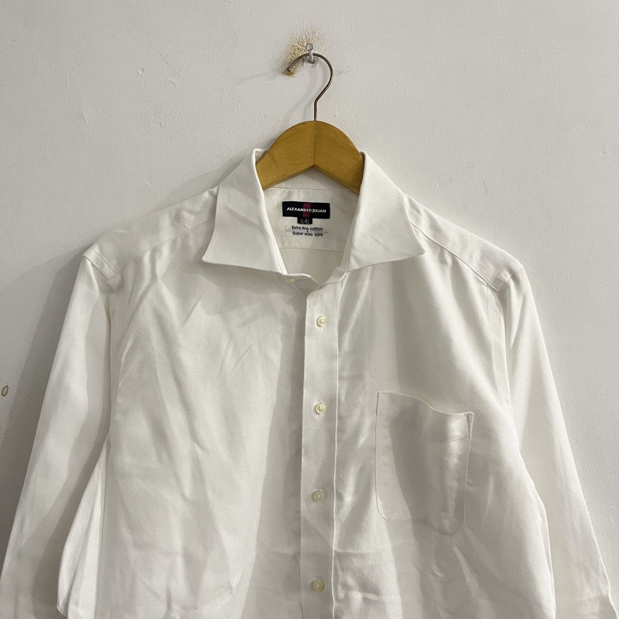 Alexander Julian Alexander Julian - Basic Formal White Shirt Size US L / EU 52-54 / 3 - 2 Thumbnail
