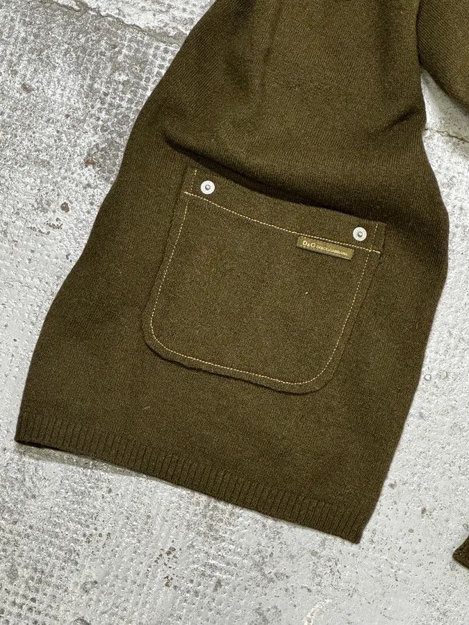 Dolce & Gabbana AW2003 Dolce & Gabbana Green Double Pocket Wool Scarf Size ONE SIZE - 6 Thumbnail