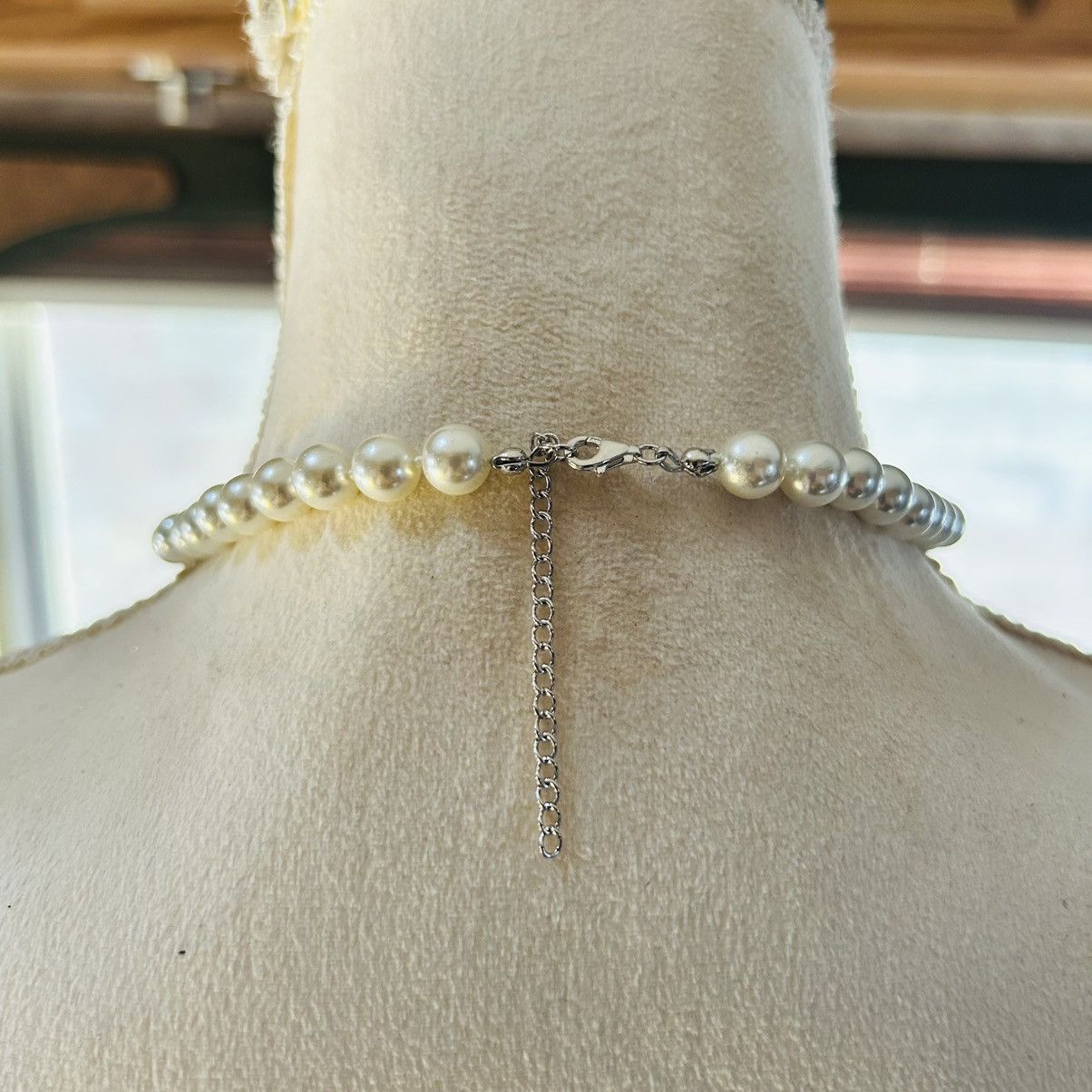 Other Elegant classic white high luster glass pearl 925 necklace Size ONE SIZE - 4 Thumbnail