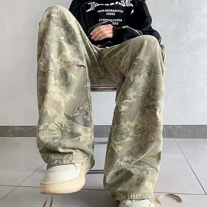 Japanese Brand Camouflage Baggy Cargo Jeans Size US 32 / EU 48 - 4 Thumbnail