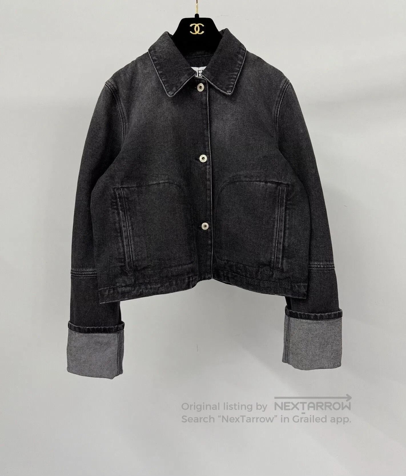 Loewe Loewe Classic Black Washed Denim Jacket. Size XS / US 0-2 / IT 36-38 - 1 Thumbnail