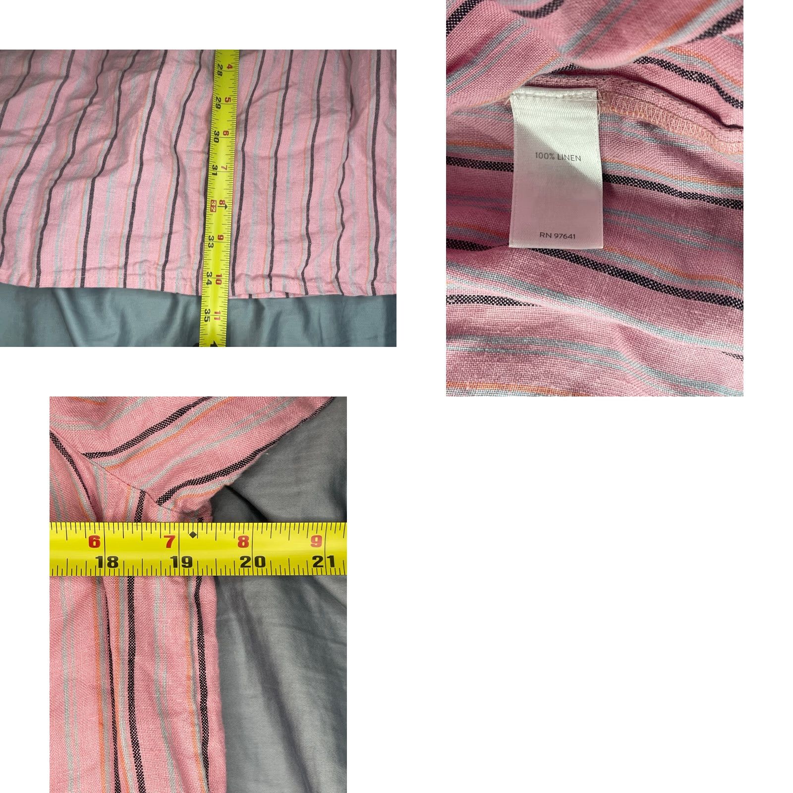J. Jill J. Jill Love Linen Stripe Shirt Dress Pink Women's XS Size XS / US 0-2 / IT 36-38 - 8 Thumbnail