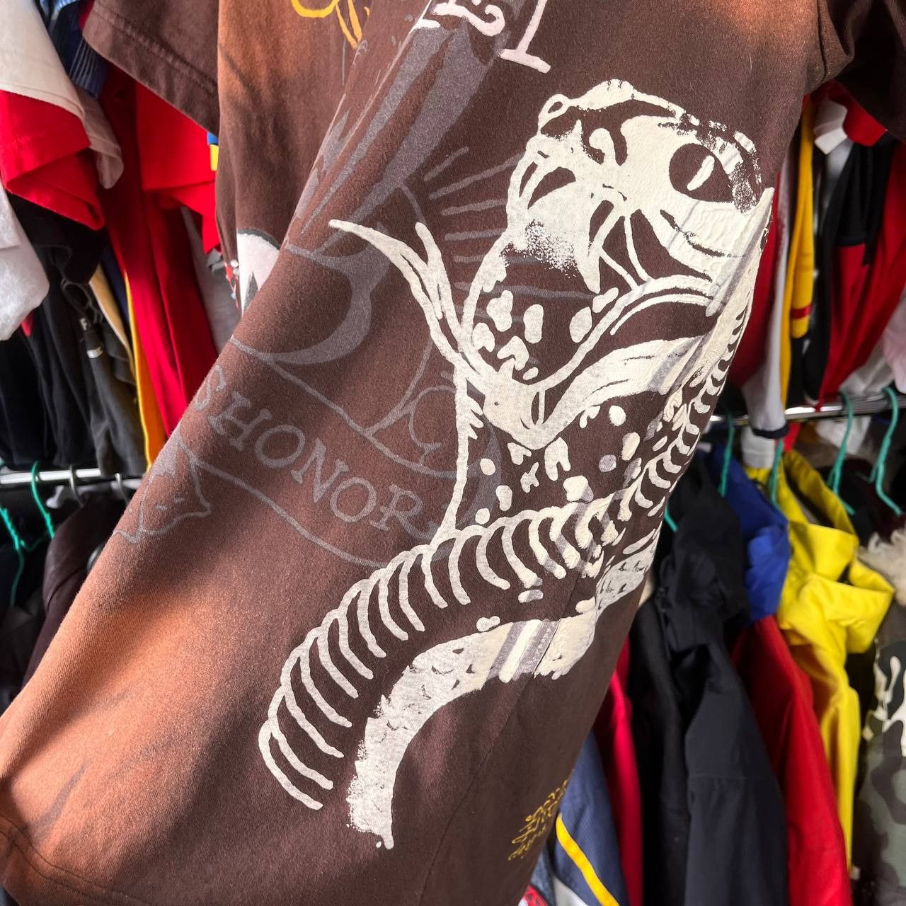 Ed Hardy Vintage Ed Hardy by Christian Audigier Brown Tshirt Size US M / EU 48-50 / 2 - 4 Thumbnail