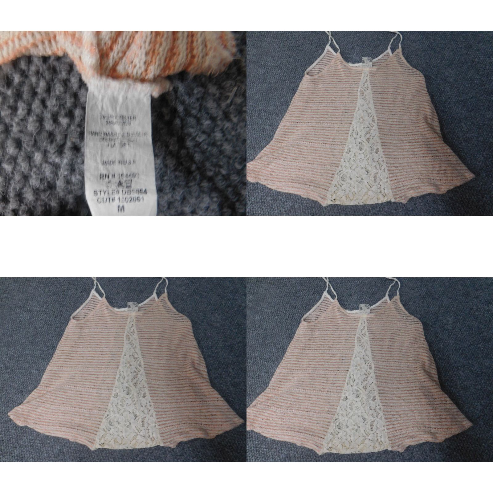 Vintage Blu Pepper Blouse Womens M Pink Striped Pullover Collared Polyester Down Button Casual Style Classic Size M / US 6-8 / IT 42-44 - 8 Thumbnail