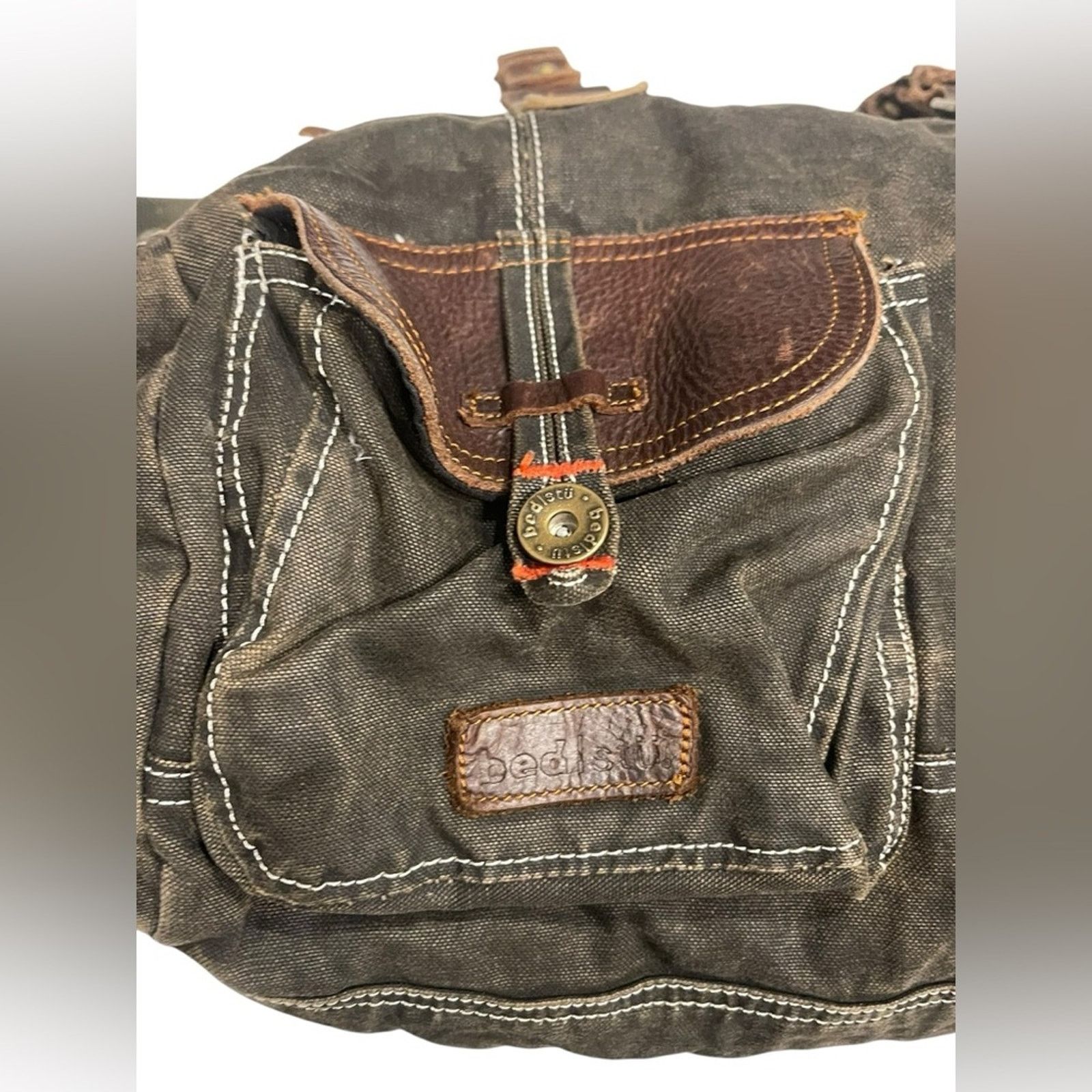 Bed Stu Bed stu military style leather/canvas bag Size ONE SIZE - 4 Thumbnail