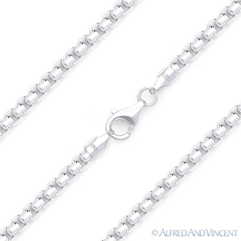 Other 2.5mm Rounded Mirror-Box Link Italian Chain Necklace Size ONE SIZE - 1 Preview