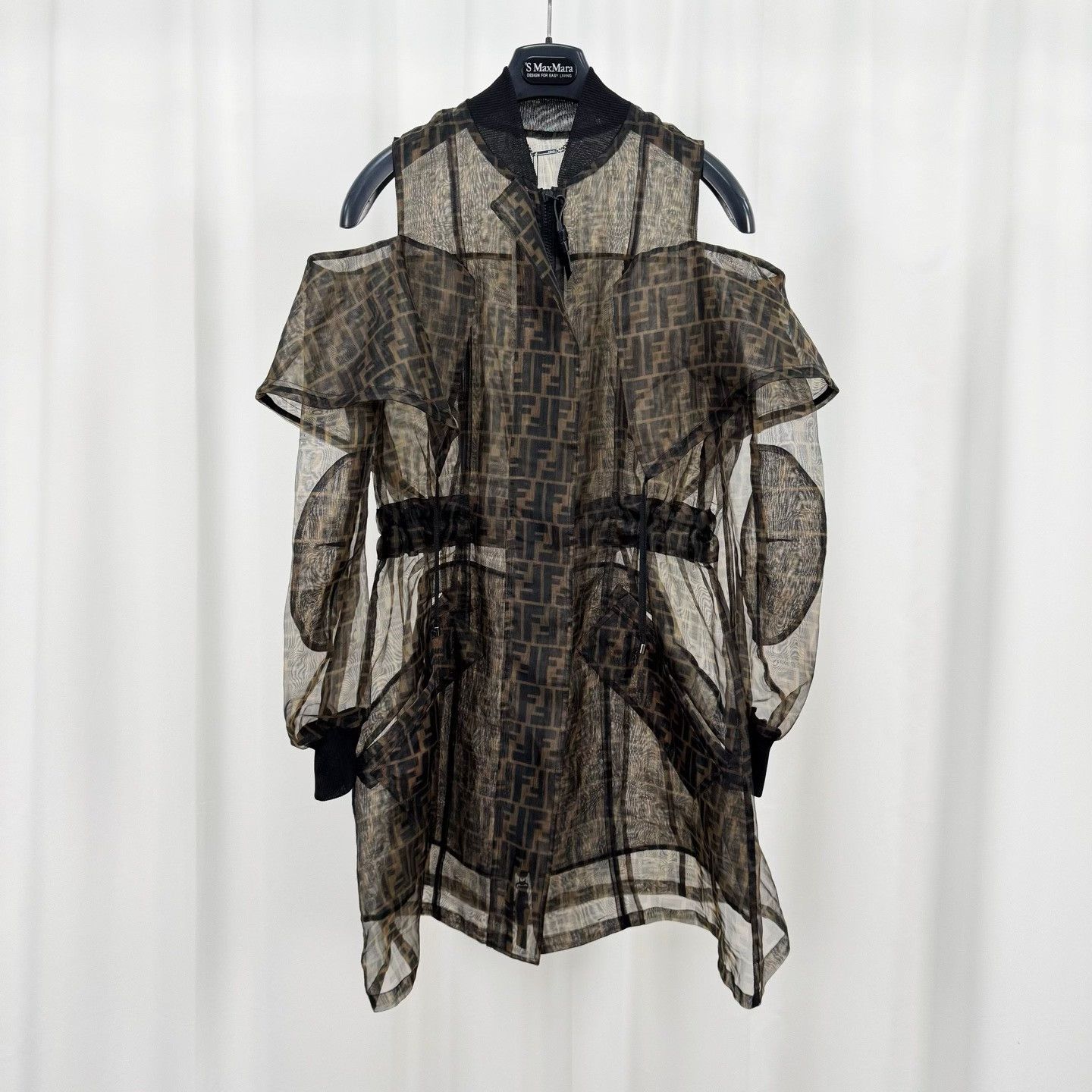 Fendi Fendi Monogram Print Organza Dress Size S / US 4 / IT 40 - 1 Thumbnail