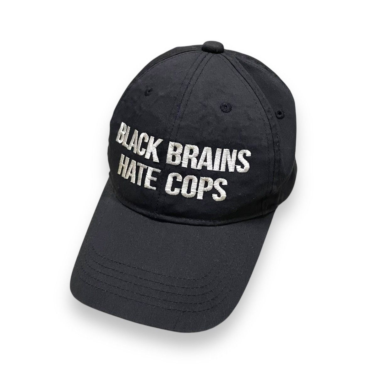 Hysteric Glamour × Japanese Brand × Seditionaries 🇯🇵 BLACK BRAIN EMBROIDERED WORDING 6 PANEL CAP Size ONE SIZE - 2 Thumbnail