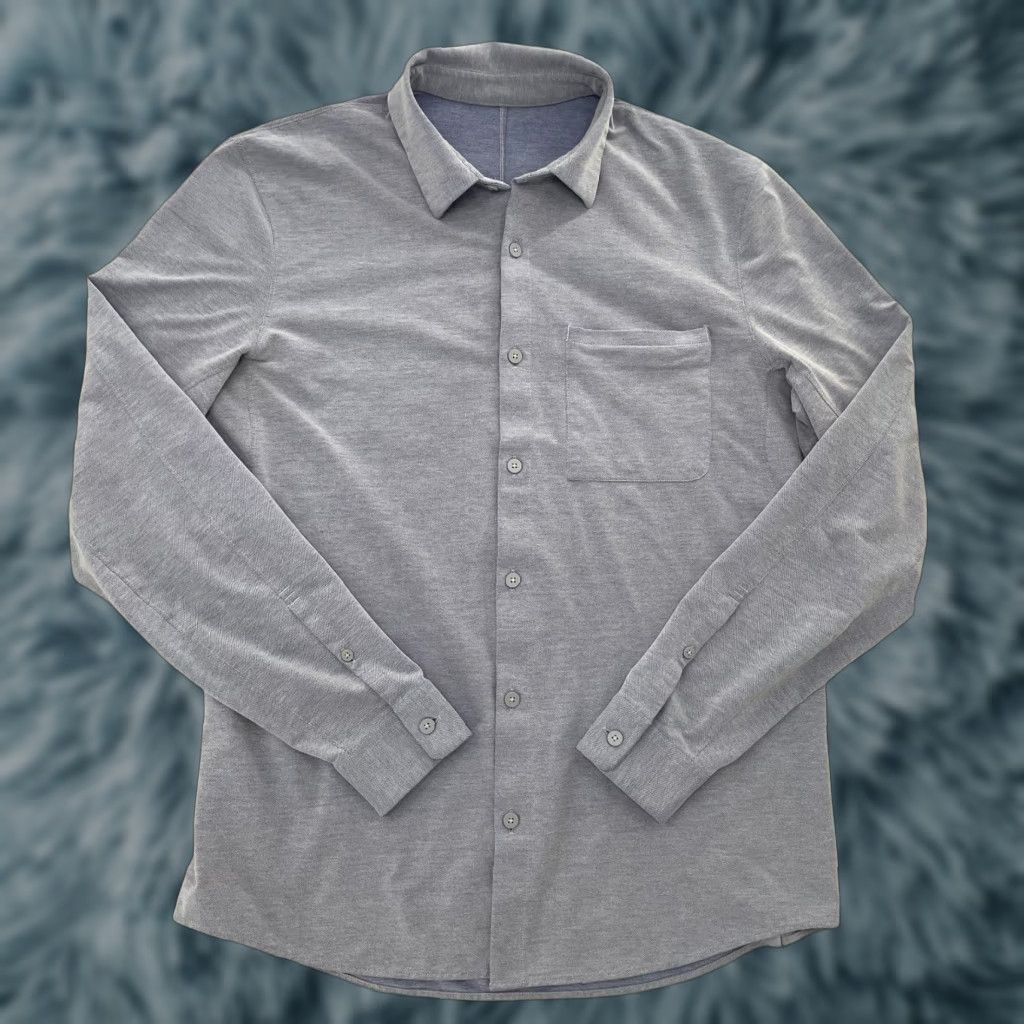 Lululemon Lululemon Commission Shirt Adult Large Blue Button-Up Long Sleeve Slim Fit Mens Size US L / EU 52-54 / 3 - 1 Thumbnail