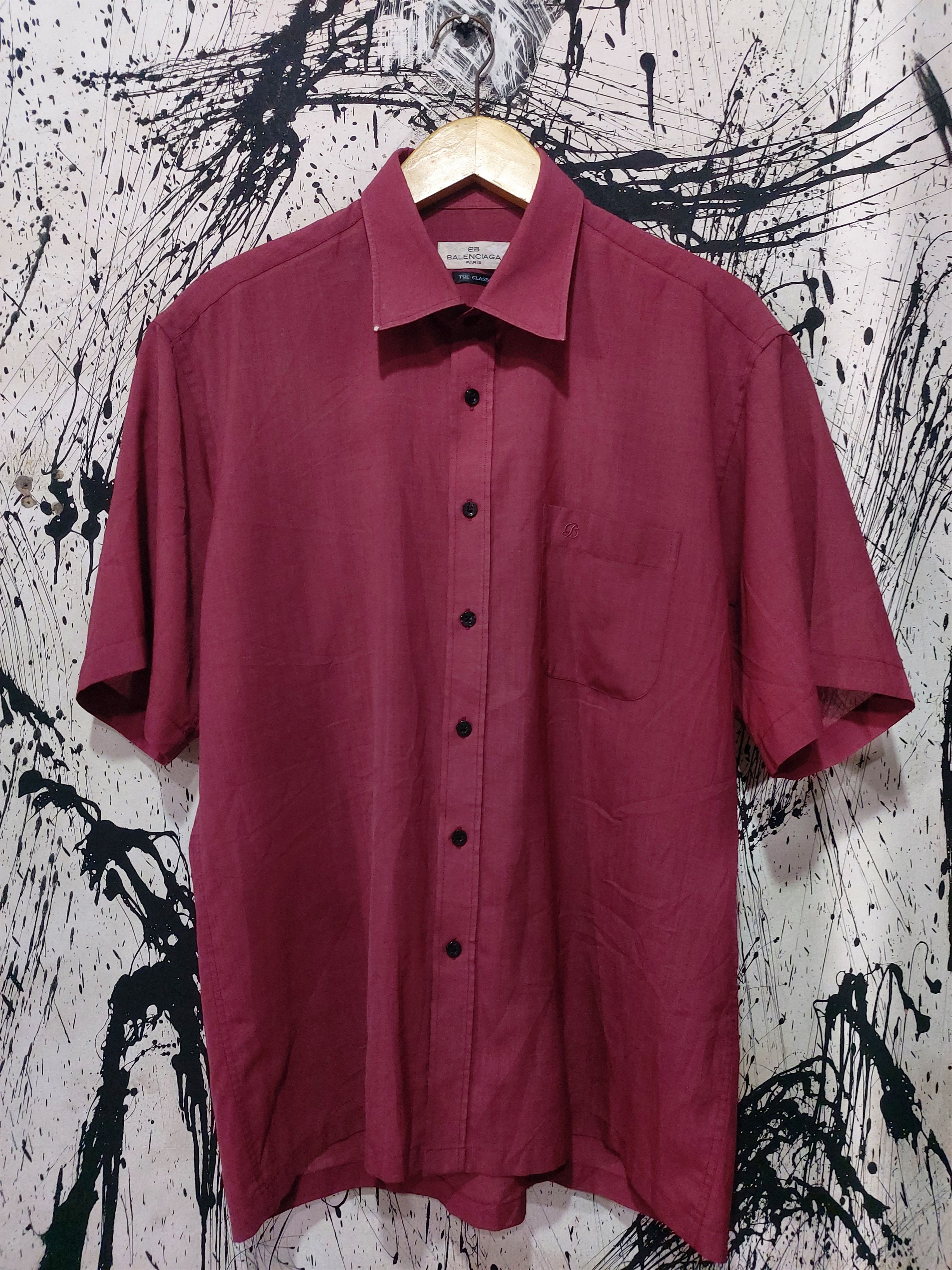 Balenciaga BALENCIAGA PARIS CLASSIC BUTTON UP SHIRT Size US XL / EU 56 / 4 - 1 Thumbnail