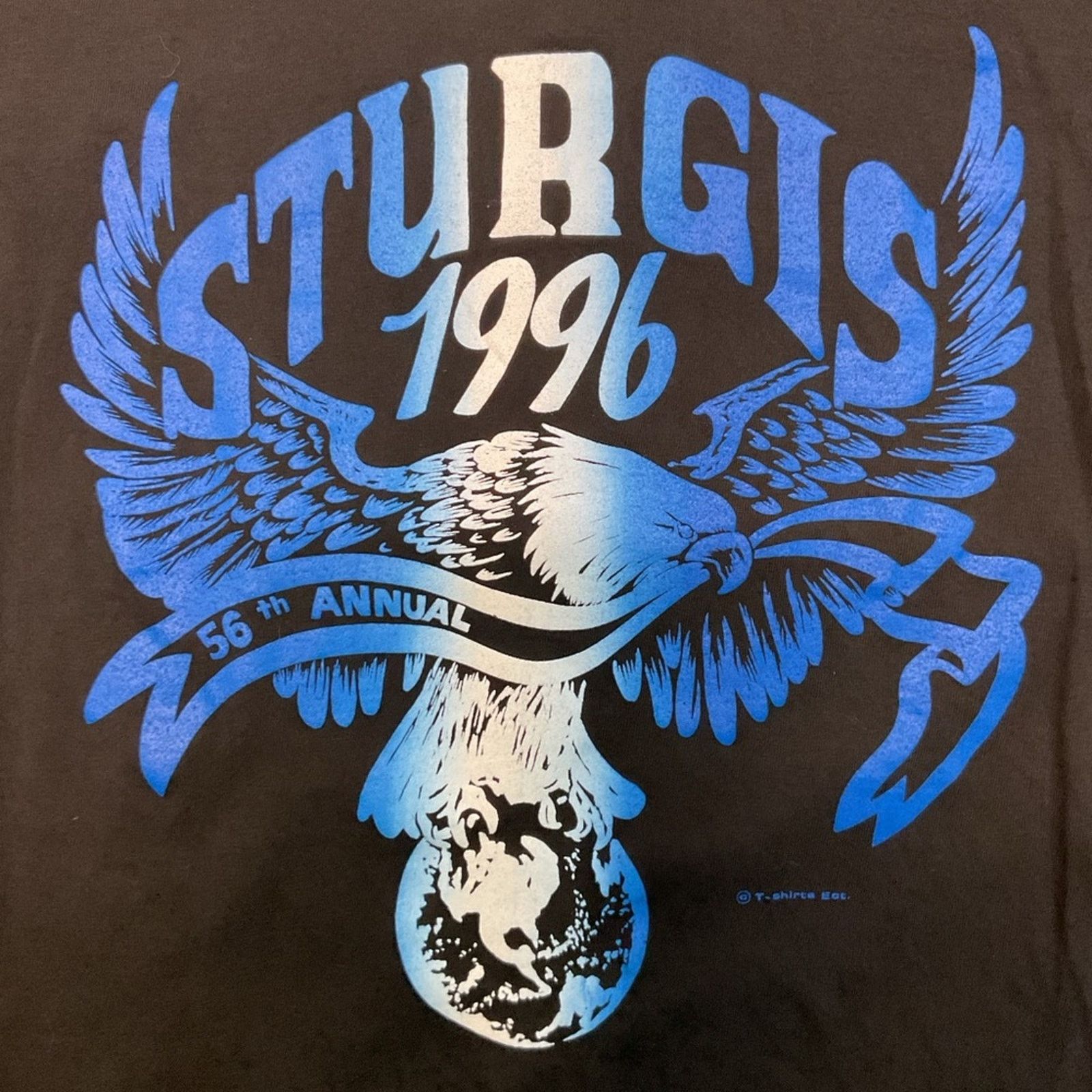 Hanes Vintage 1996 Sturgis Black Hills Rally Eagle T-Shirt Hanes Size US L / EU 52-54 / 3 - 7 Thumbnail