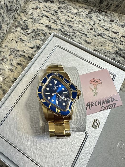 Laarvee LAAVREE ⌚️ LIMITED GOLDEN STEEL BLUE BEZEL /BLUE DIAL