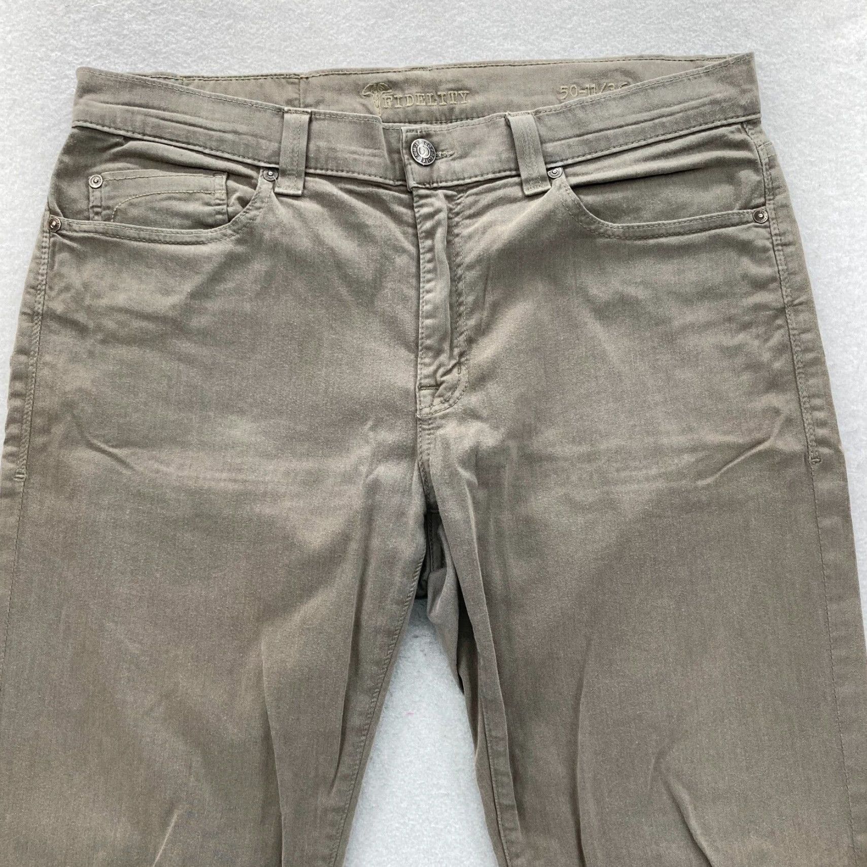 Vintage Fidelity Denim 50-11 5-Pocket Pants Mens 36x30 Straight Leg Havana Twill Stretch Size US 36 / EU 52 - 2 Thumbnail