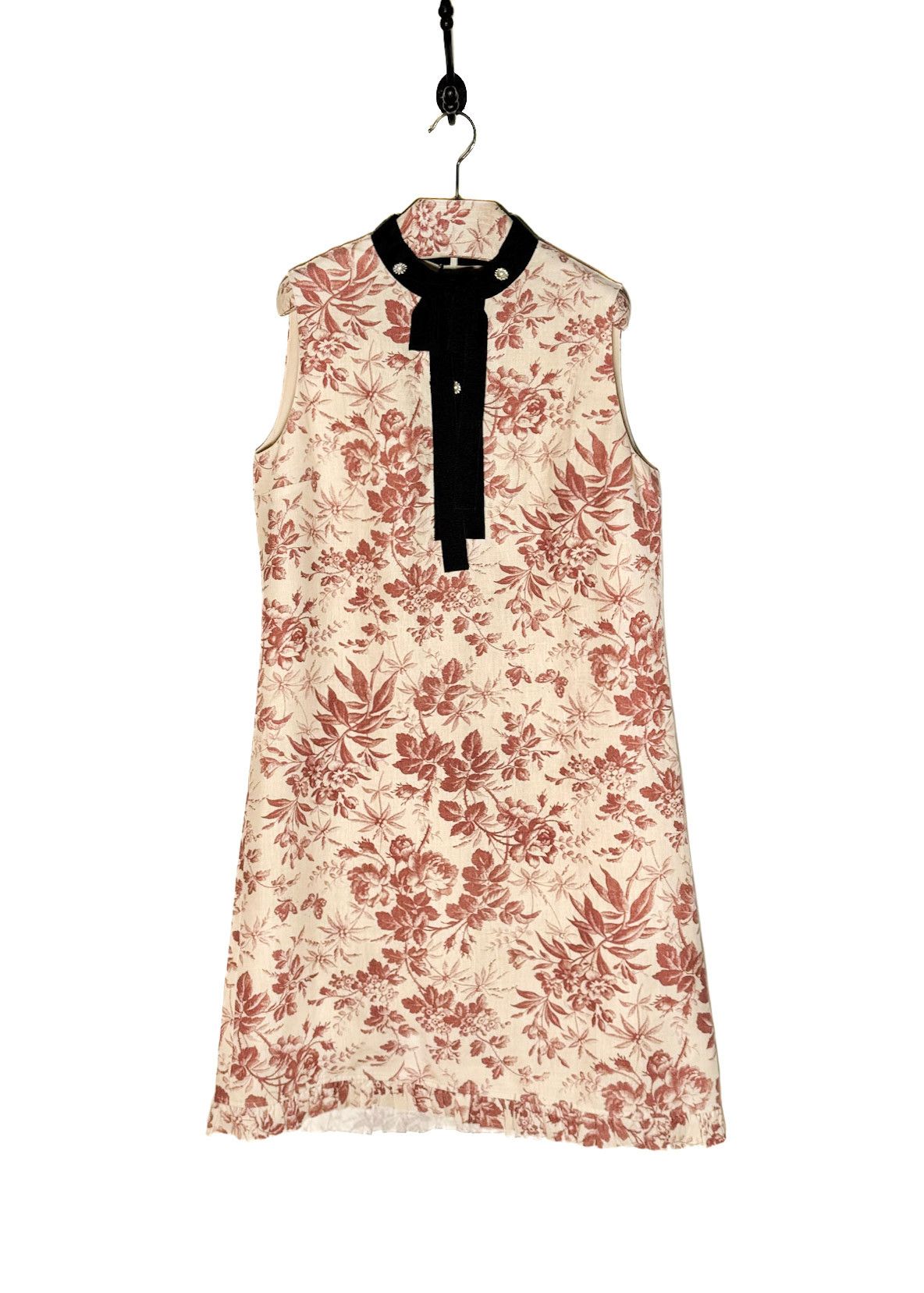 Gucci Gucci 2015 Floral Print Ivory Linen Sleeveless Dress Size M / US 6-8 / IT 42-44 - 1 Thumbnail