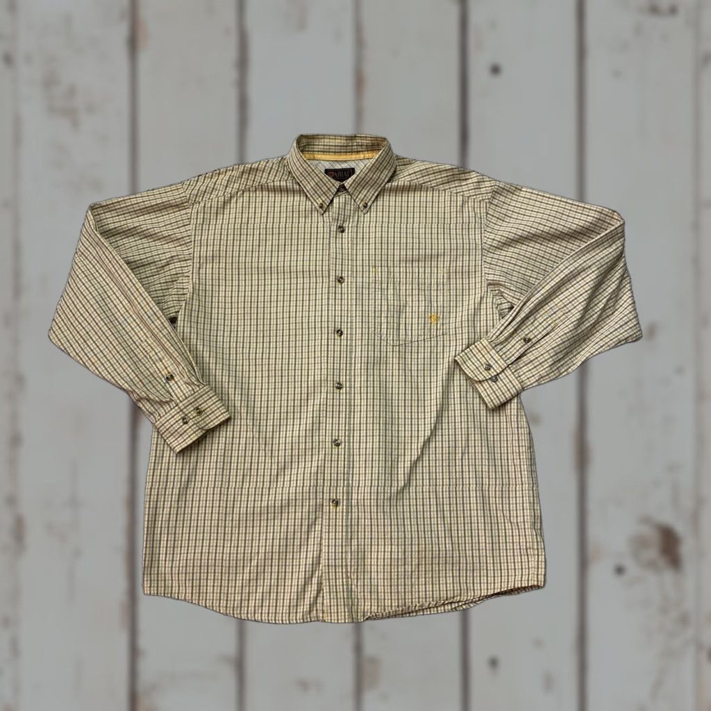 Ariat VINTAGE Ariat Long Sleeve Button Down Mens Shirt XL Rodeo Western Plaid Yellow Size US XL / EU 56 / 4 - 1 Thumbnail