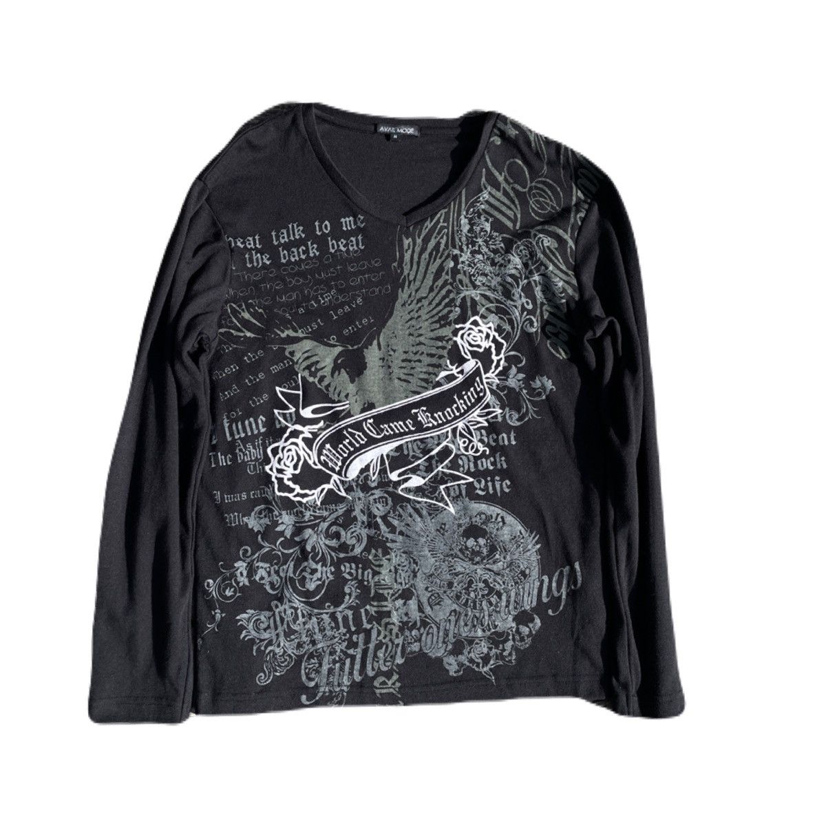 If Six Was Nine 2000s Japanese archive Vkei Poem Skull Long Sleeve Tee Size US S / EU 44-46 / 1 - 2 Thumbnail