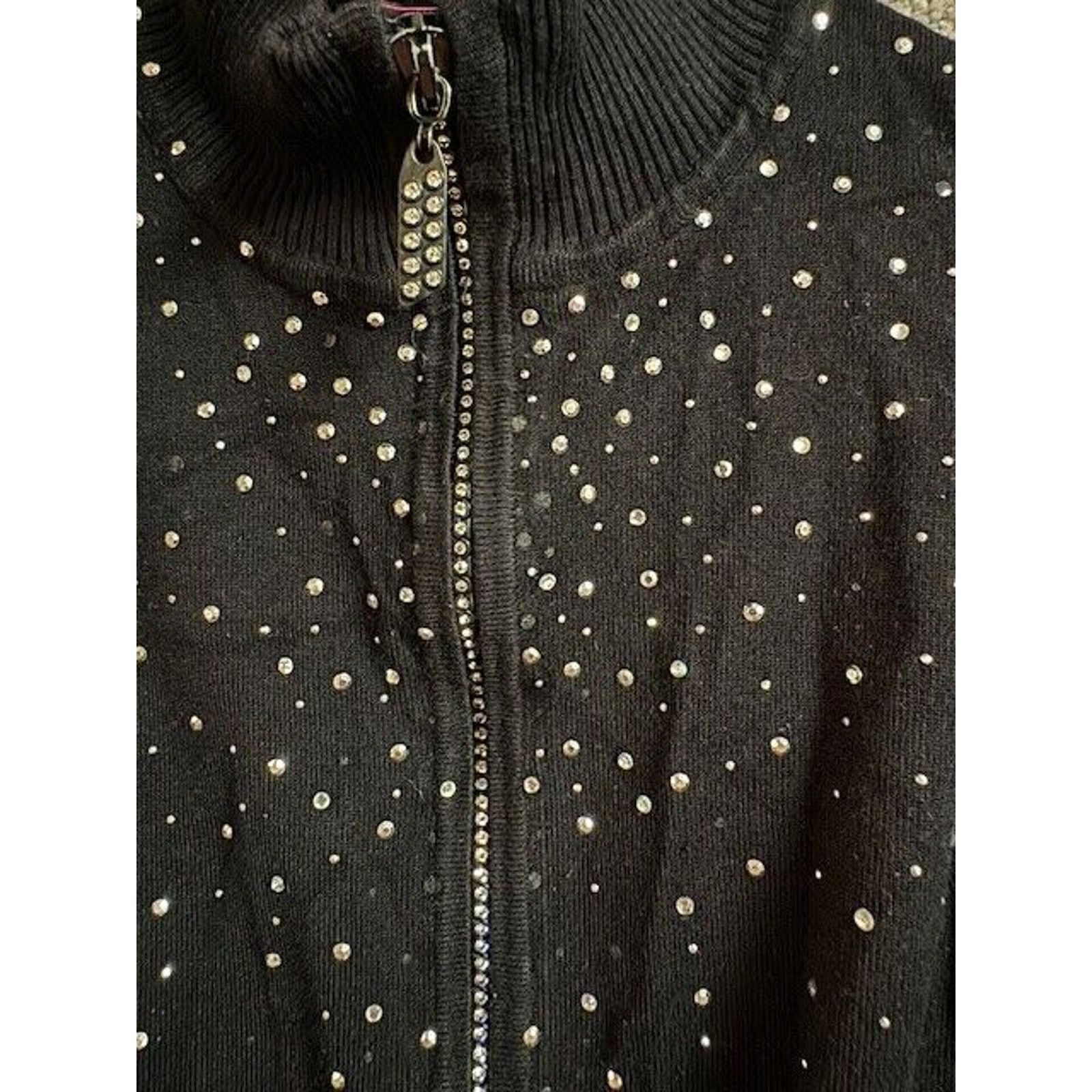 Other Fontana Jacket Women M Rhinestones Sparkly Bejeweled Studded Size M / US 6-8 / IT 42-44 - 3 Thumbnail