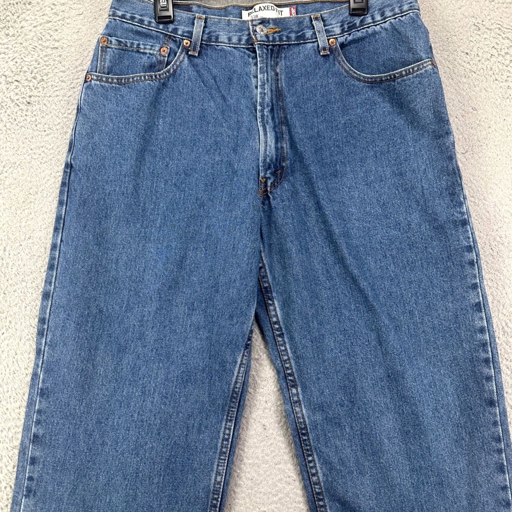 Levi's VINTAGE Levis 550 Men Relaxed Fit Jeans 36X32 Blue Straight Leg Red Tab 5 Pocket Casual Size US 36 / EU 52 - 3 Thumbnail