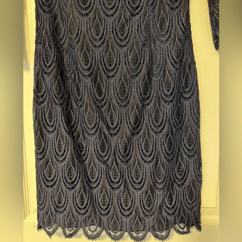 Lilly Pulitzer Lilly Pulitzer Scalloped Lace Navy Blue Dress size 0 - XS Size XS / US 0-2 / IT 36-38 - 6 Thumbnail