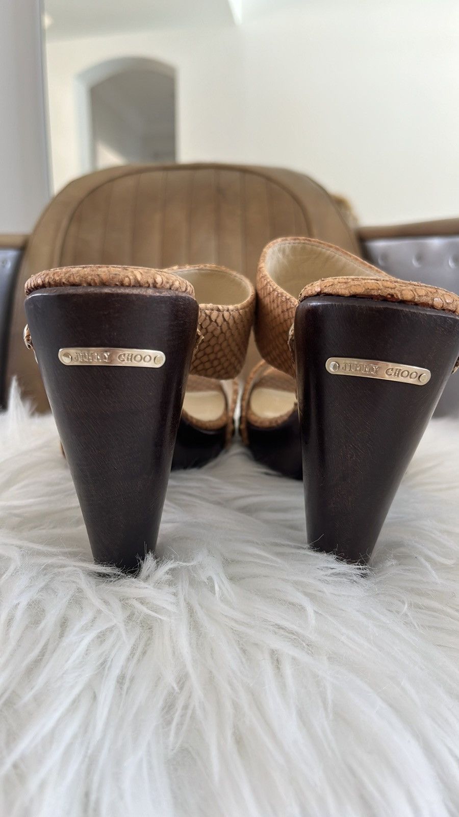 Jimmy Choo Jimmy Choo, snake skin heels Size US 6 / IT 36 - 2 Thumbnail