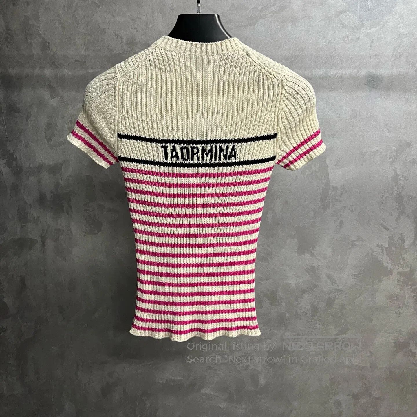 Dior Dior Striped letter pattern round-neck short-sleeve T-shir Size XS / US 0-2 / IT 36-38 - 3 Thumbnail