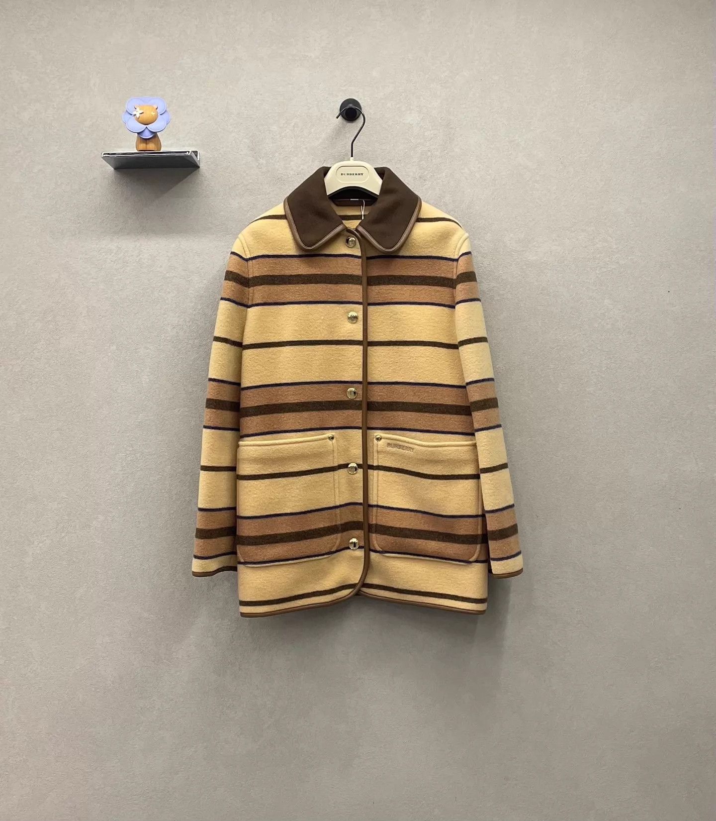 Burberry Burberry Equestrian Wool Stripe Jacket Women's 34 Size XXS / US 00 / IT 34 - 1 Thumbnail