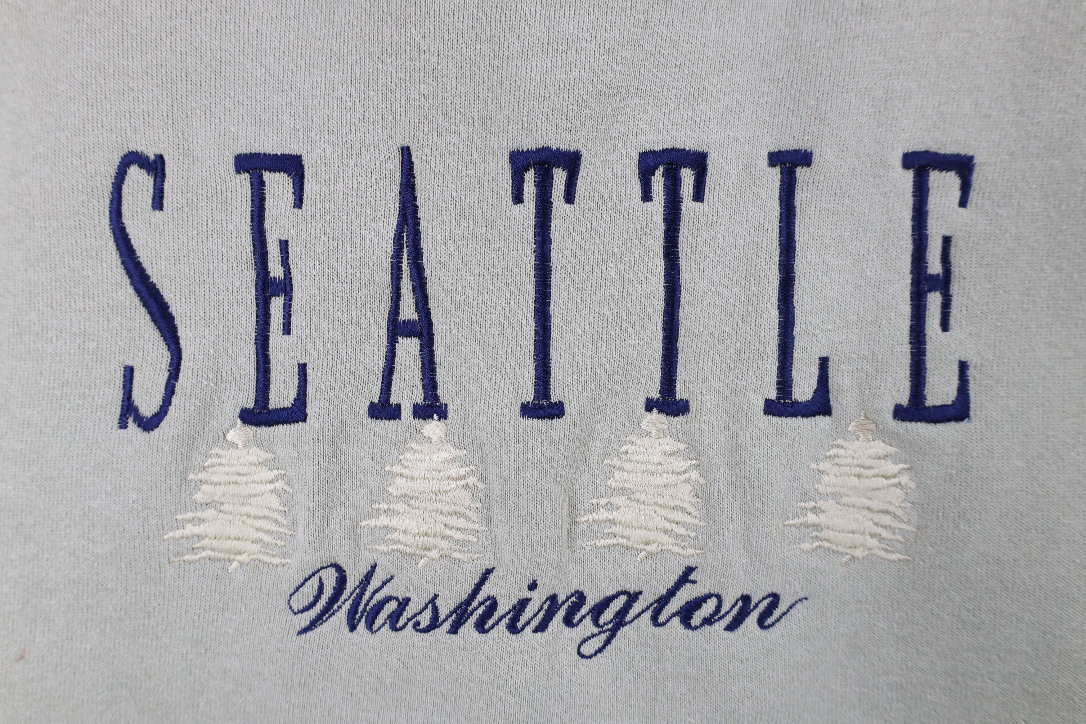 Vintage Vintage 90s Streetwear Seattle Washington Sweatshirt USA Size XL / US 12-14 / IT 48-50 - 4 Thumbnail