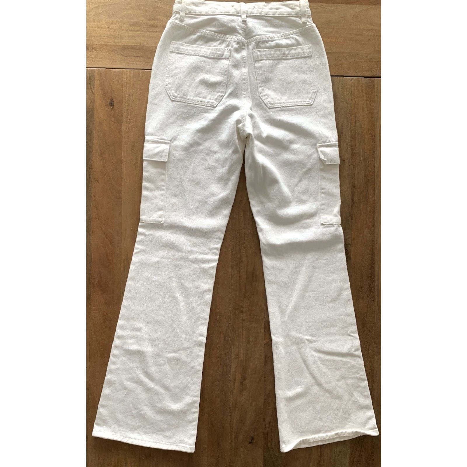 Pacsun Pacsun White High Rise Bootcut Cargo Jeans Women's 26 Regular 32 Inseam Denim 100% Cotton Jeans PacSun Brand Vintage: No Size 26" / US 2 / IT 38 - 2 Thumbnail