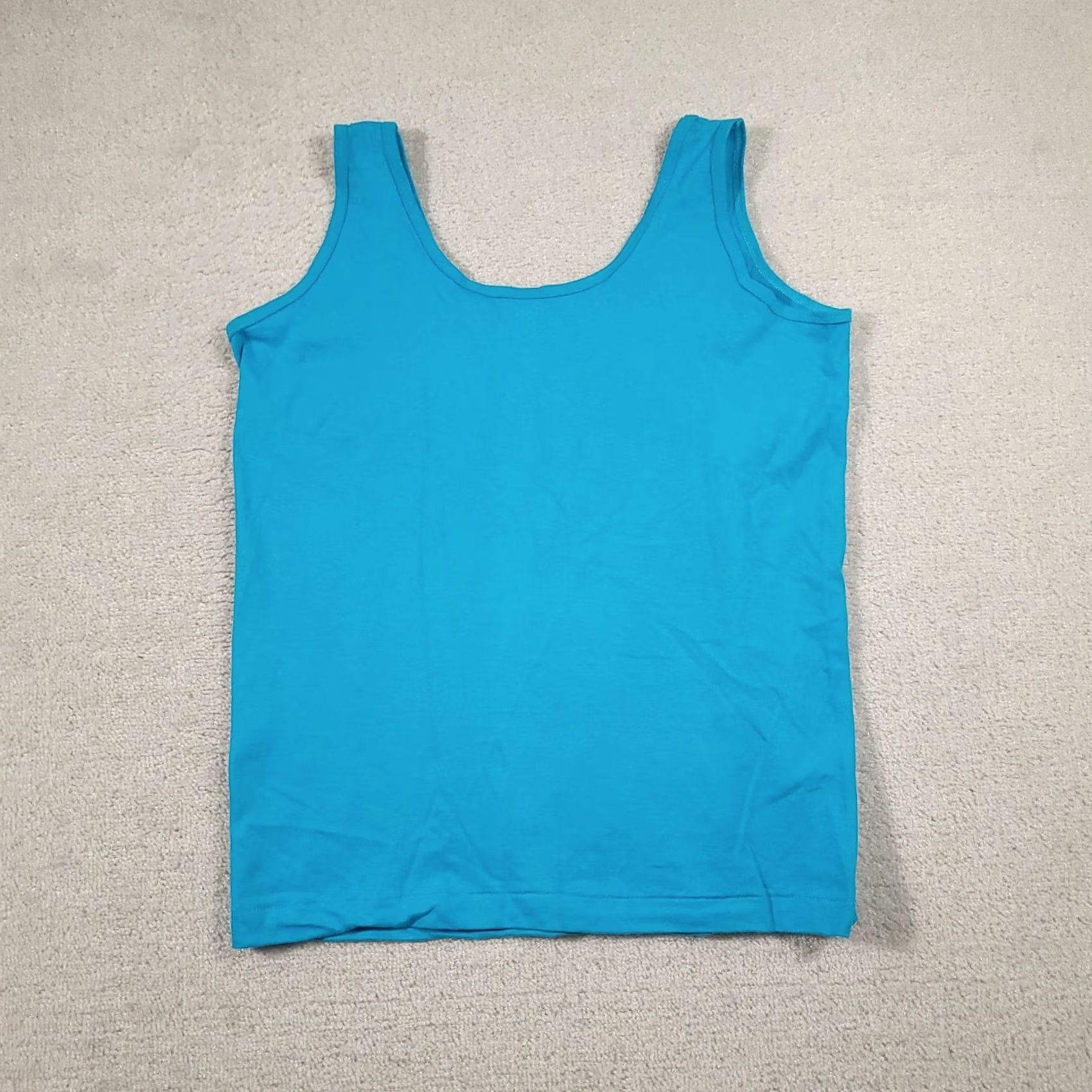 Fruit Of The Loom VINTAGE Fruit of the Loom Tank Top Blue 100% Cotton Large USA Women’s 90s 80s Tank Shirt Sleeveless Knit Crew Neck T-Shirt Size L / US 10 / IT 46 - 7 Thumbnail