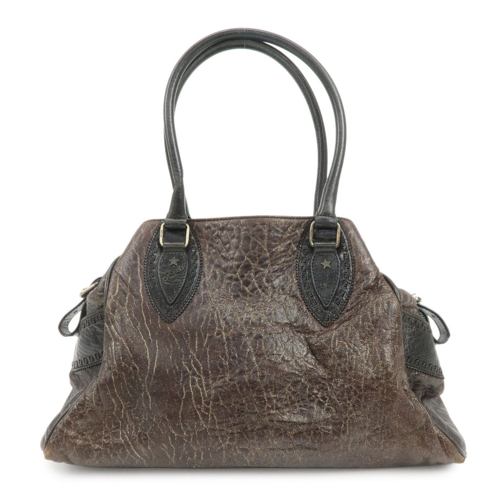 Fendi Fendi Etnico Leather Tote Brown Size ONE SIZE - 1 Thumbnail