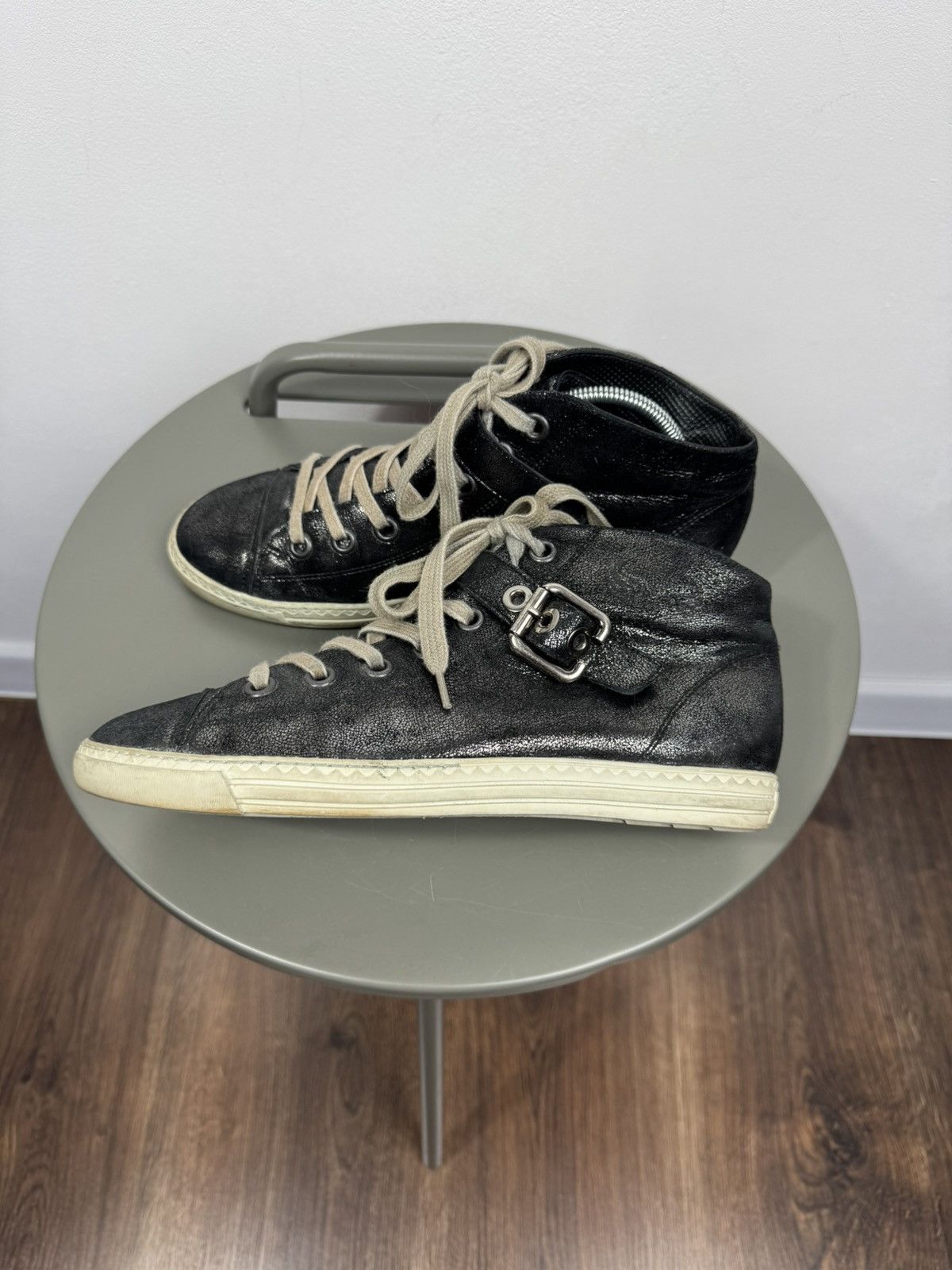 Other Paul Green Black High Top Sneakers Buckle Shoes 39 Size US 8 / IT 38 - 6 Thumbnail
