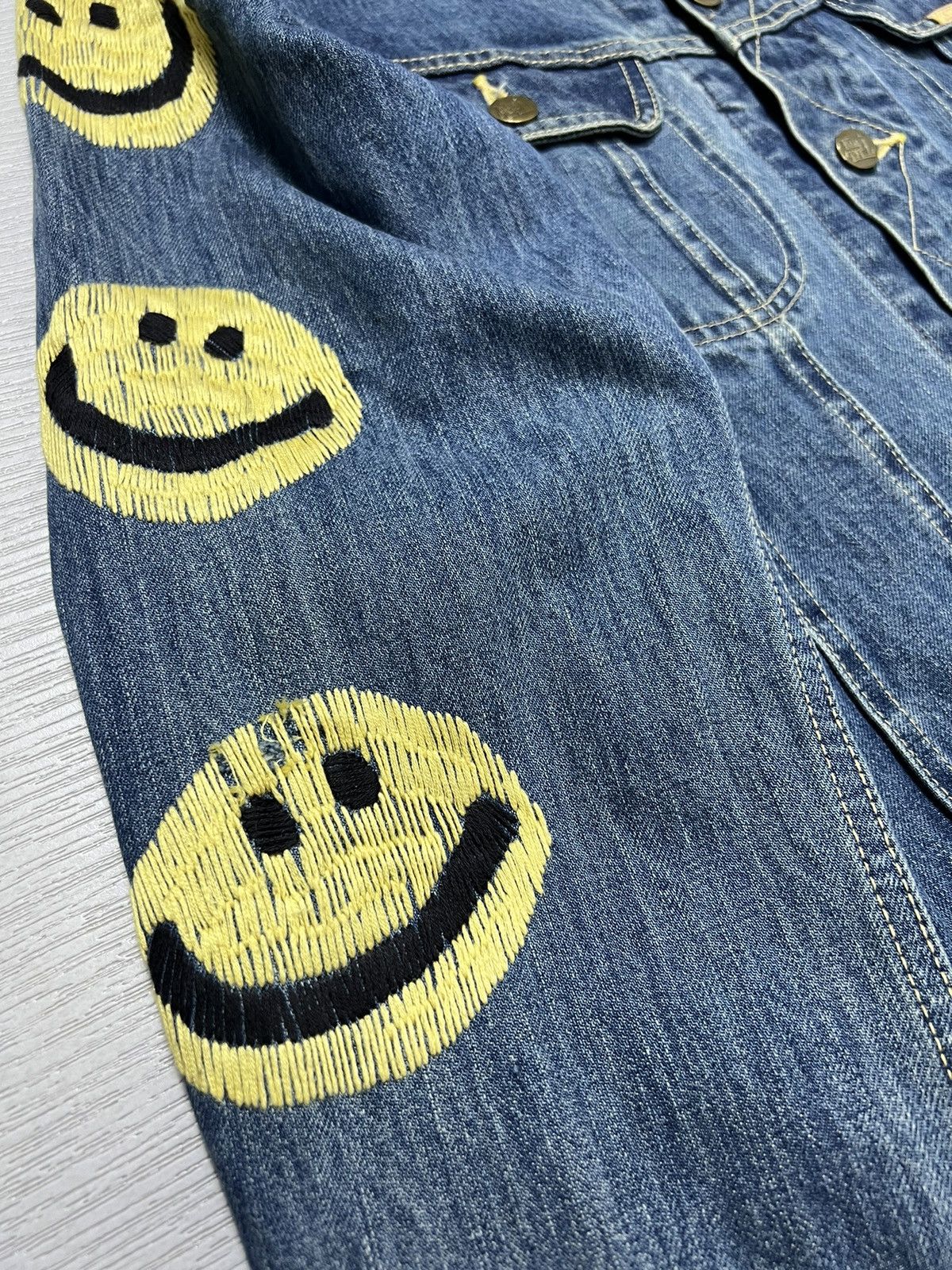 Kapital Kapital 14oz Westerner Long Washed Smiley Denim Jacket Size US XXS / EU 40 - 8 Thumbnail