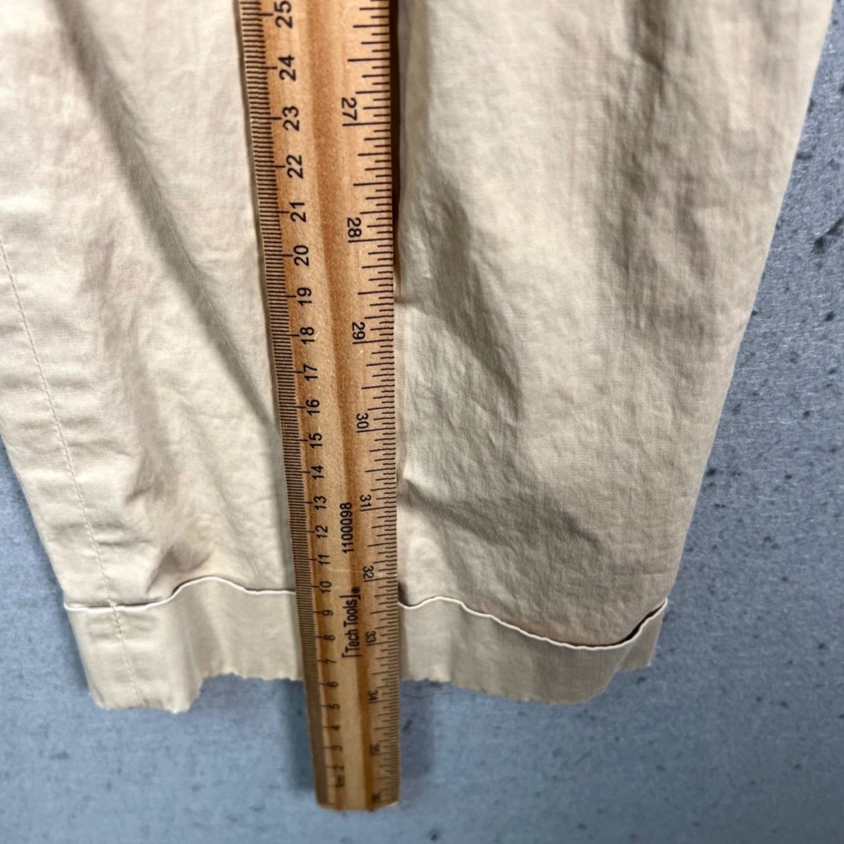 J Brand J Brand Womens Pants Cropped Straight-Leg Beige 8 Cotton Blend 24in Inseam Knit Front Flat Front Regular M Size 30" / US 8 / IT 44 - 6 Thumbnail