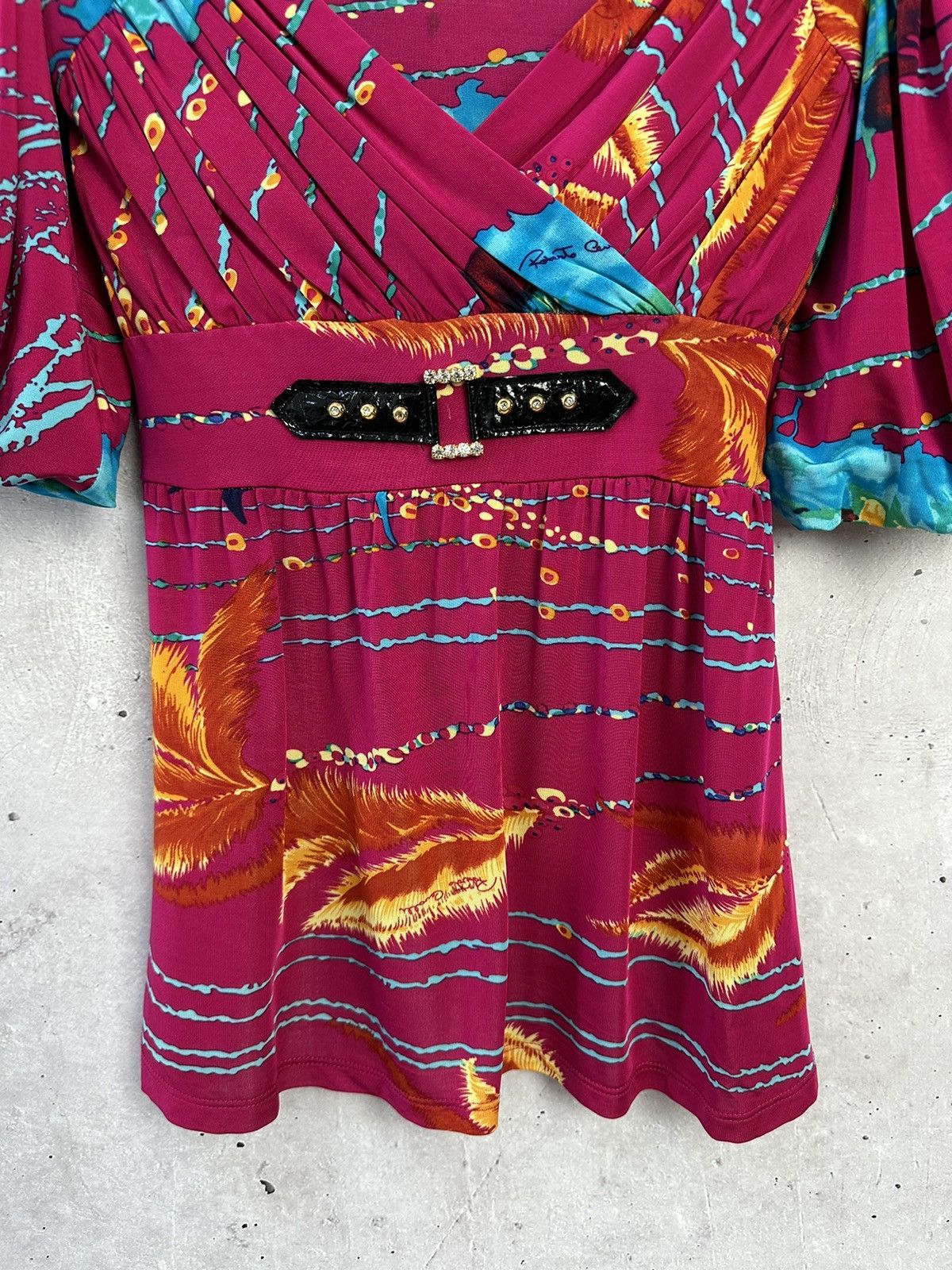 Roberto Cavalli Vintage Roberto Cavalli Printed Viscose Blouse Size S / US 4 / IT 40 - 4 Thumbnail