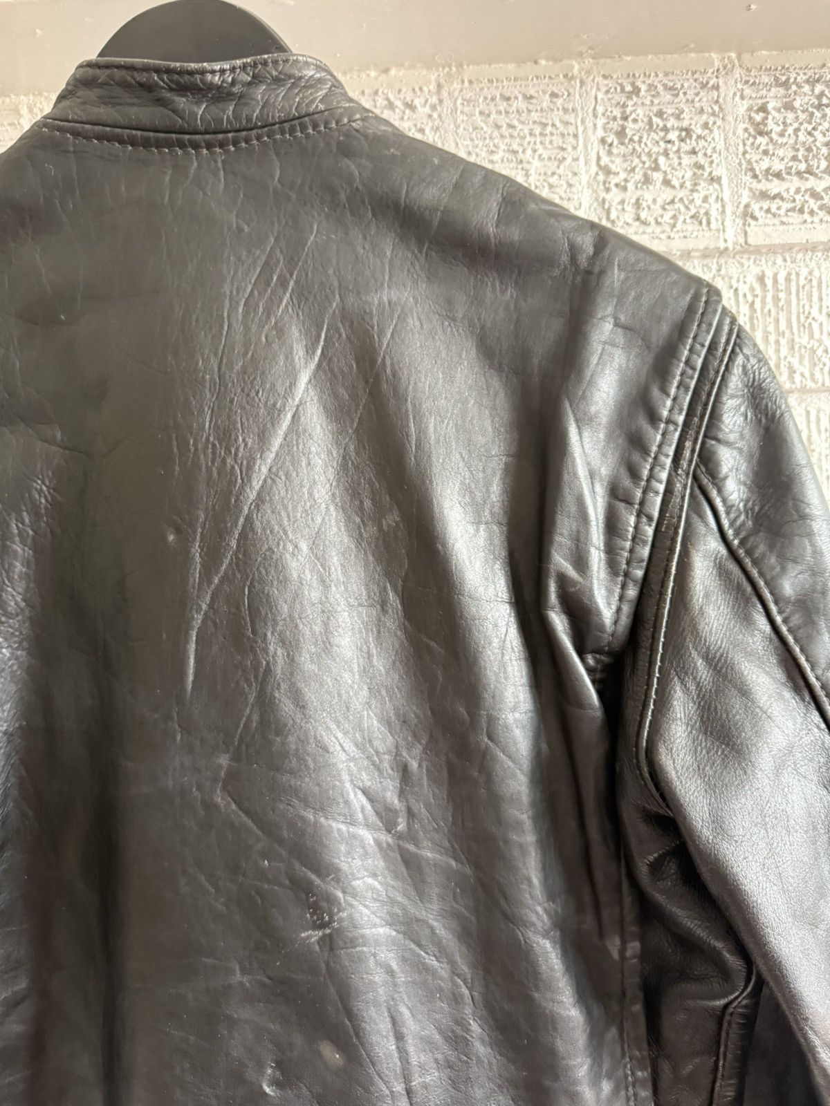 Brooks Vintage BROOKS Cafe Racer 60s Black Leather Jacket sz 40/M Size US M / EU 48-50 / 2 - 12 Thumbnail