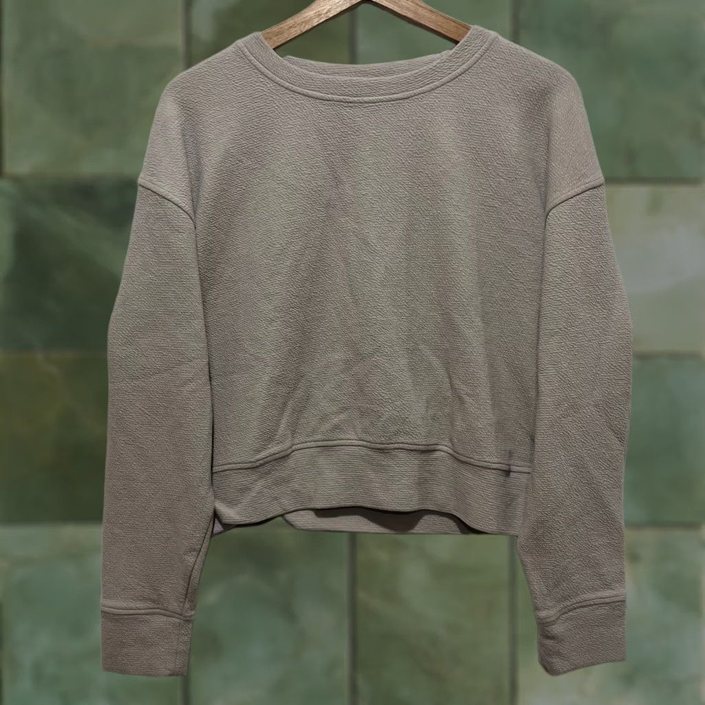 Vintage Danskin Women's M Tan Textured Crewneck Sweatshirt & Shorts Set Size M / US 6-8 / IT 42-44 - 1 Thumbnail