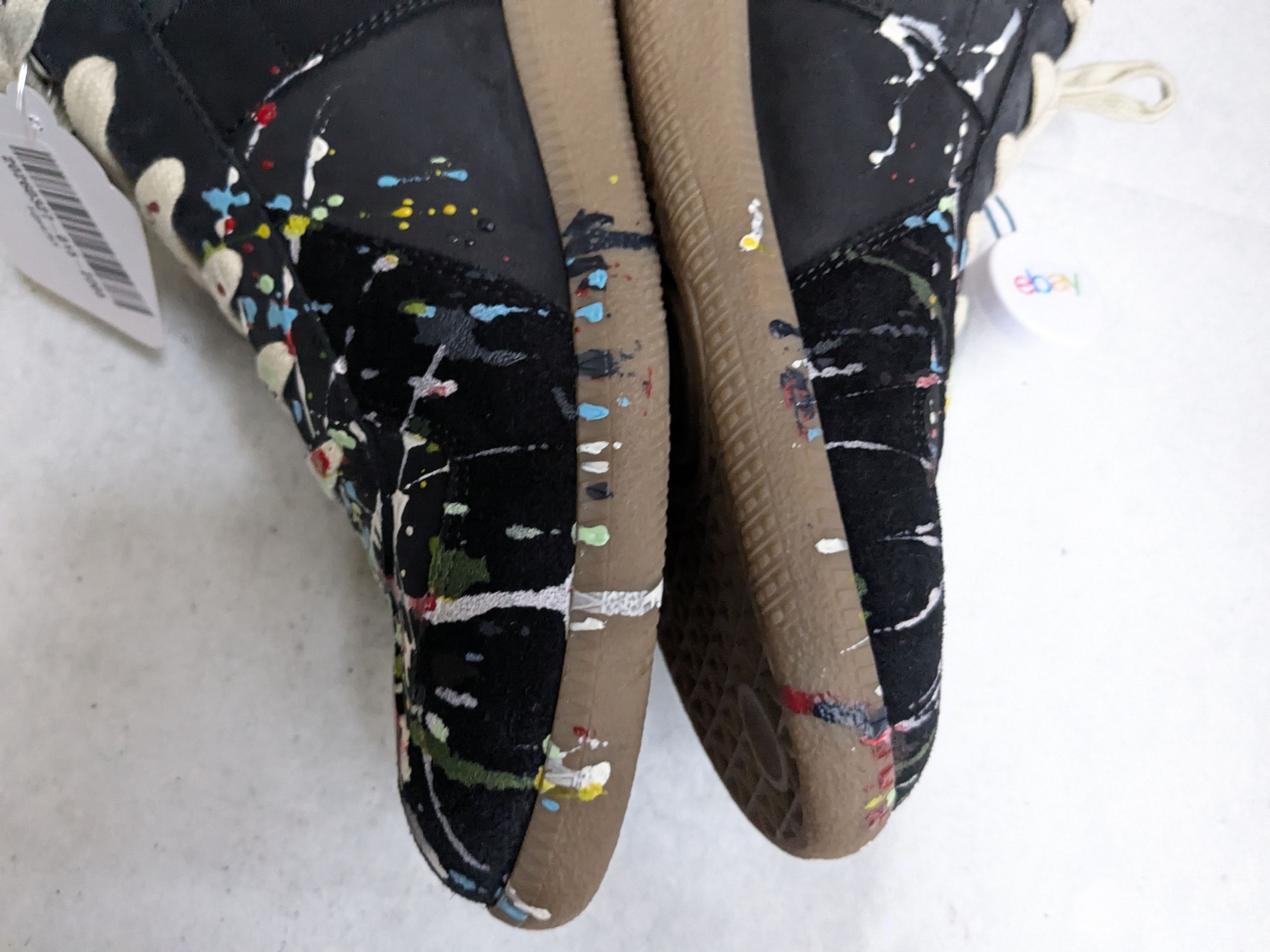 Maison Margiela Maison Margiela GAT Replica Black Paint Splatter 12 45 Low Size US 12 / EU 45 - 12 Thumbnail