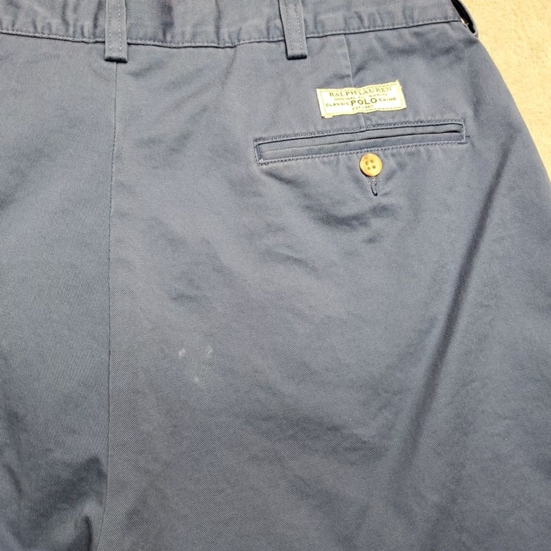 Polo Ralph Lauren Polo Ralph Lauren Shorts Mens 38 Blue Prospect 100% Cotton Twill Chino Outdoor Shorts Size US M / EU 48-50 / 2 - 5 Thumbnail