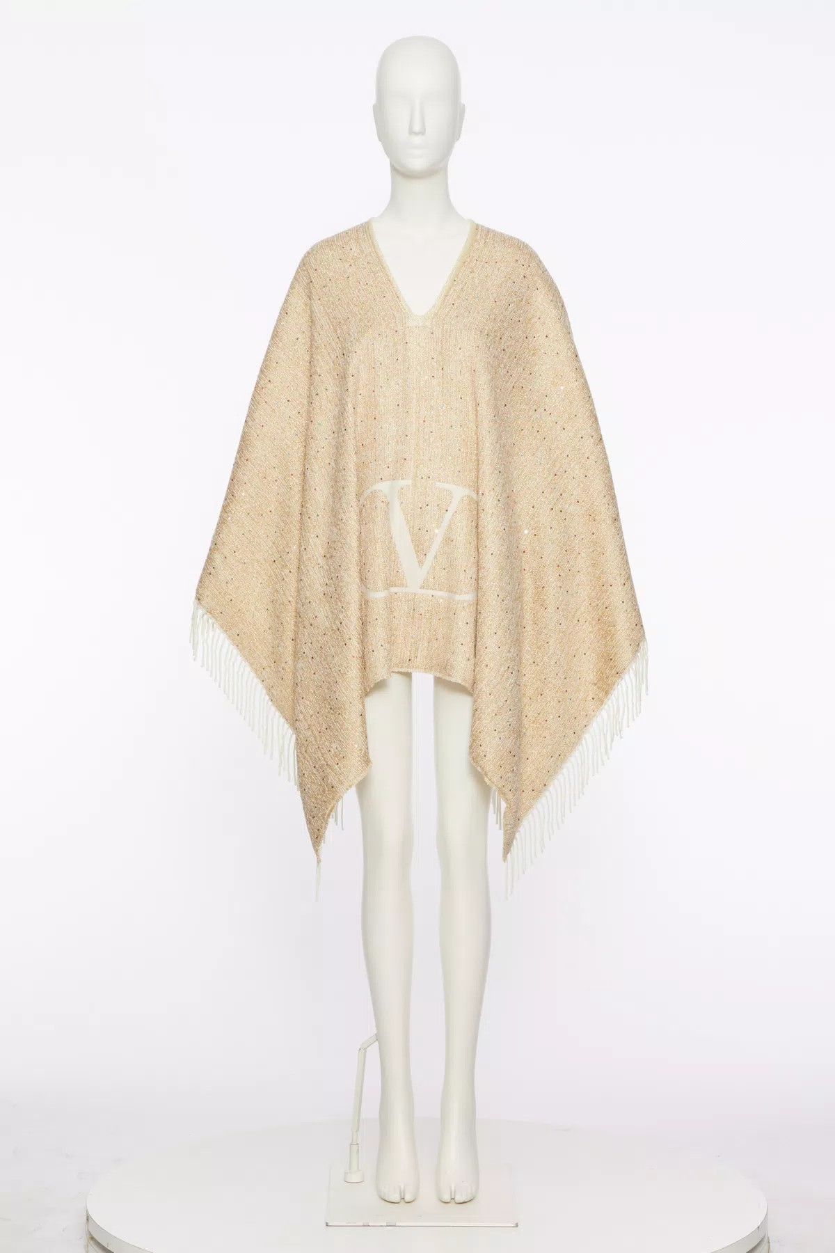 Valentino oc11z0725 Size:Small/ Poncho in Beige Size S / US 4 / IT 40 - 1 Thumbnail