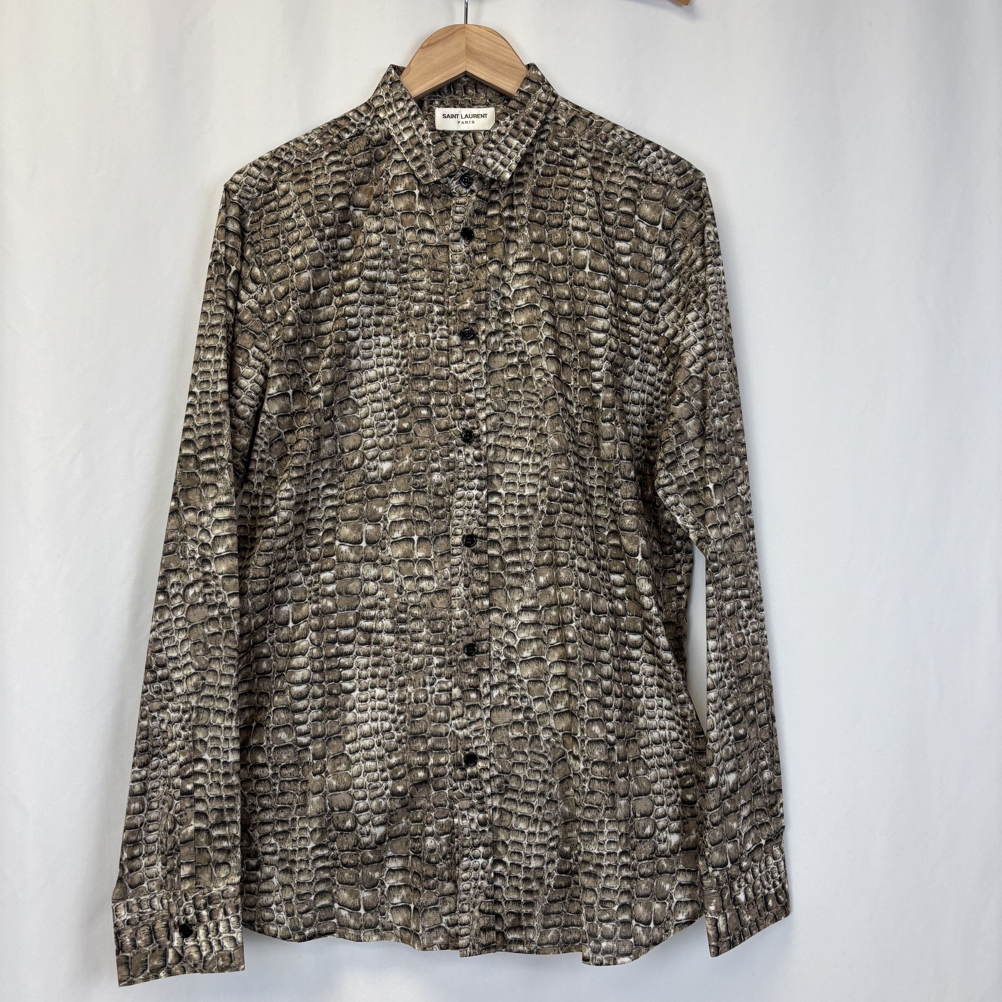 Saint Laurent Paris Saint Laurent Snake Shirt Size US L / EU 52-54 / 3 - 1 Thumbnail