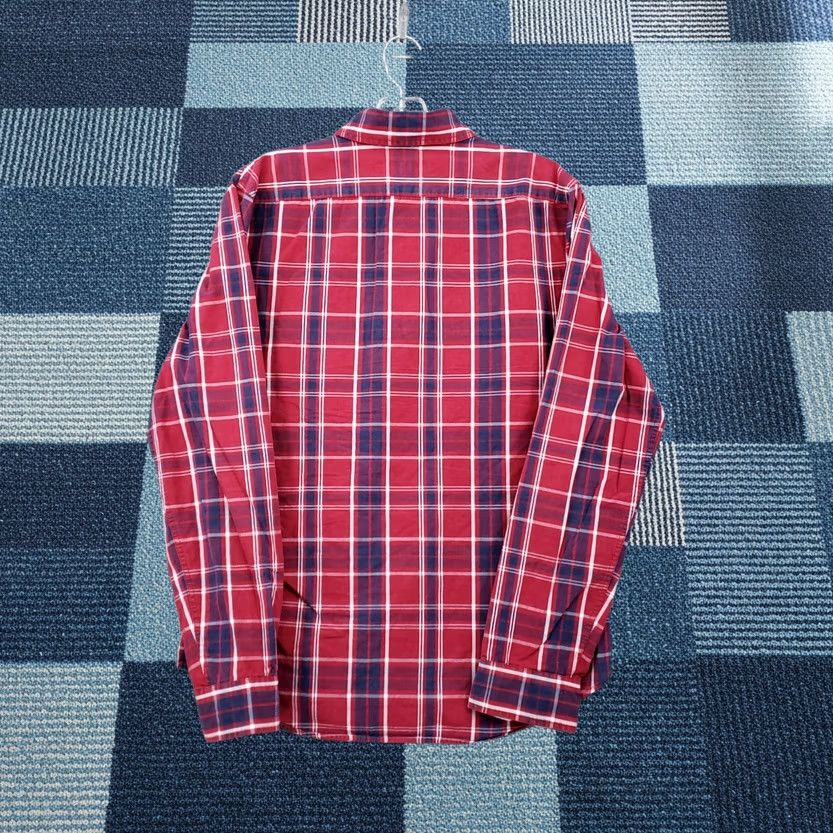 Express Express Mens M Medium Red Plaid Button-Down Long Sleeve Shirt Business Casual Size US M / EU 48-50 / 2 - 1 Thumbnail